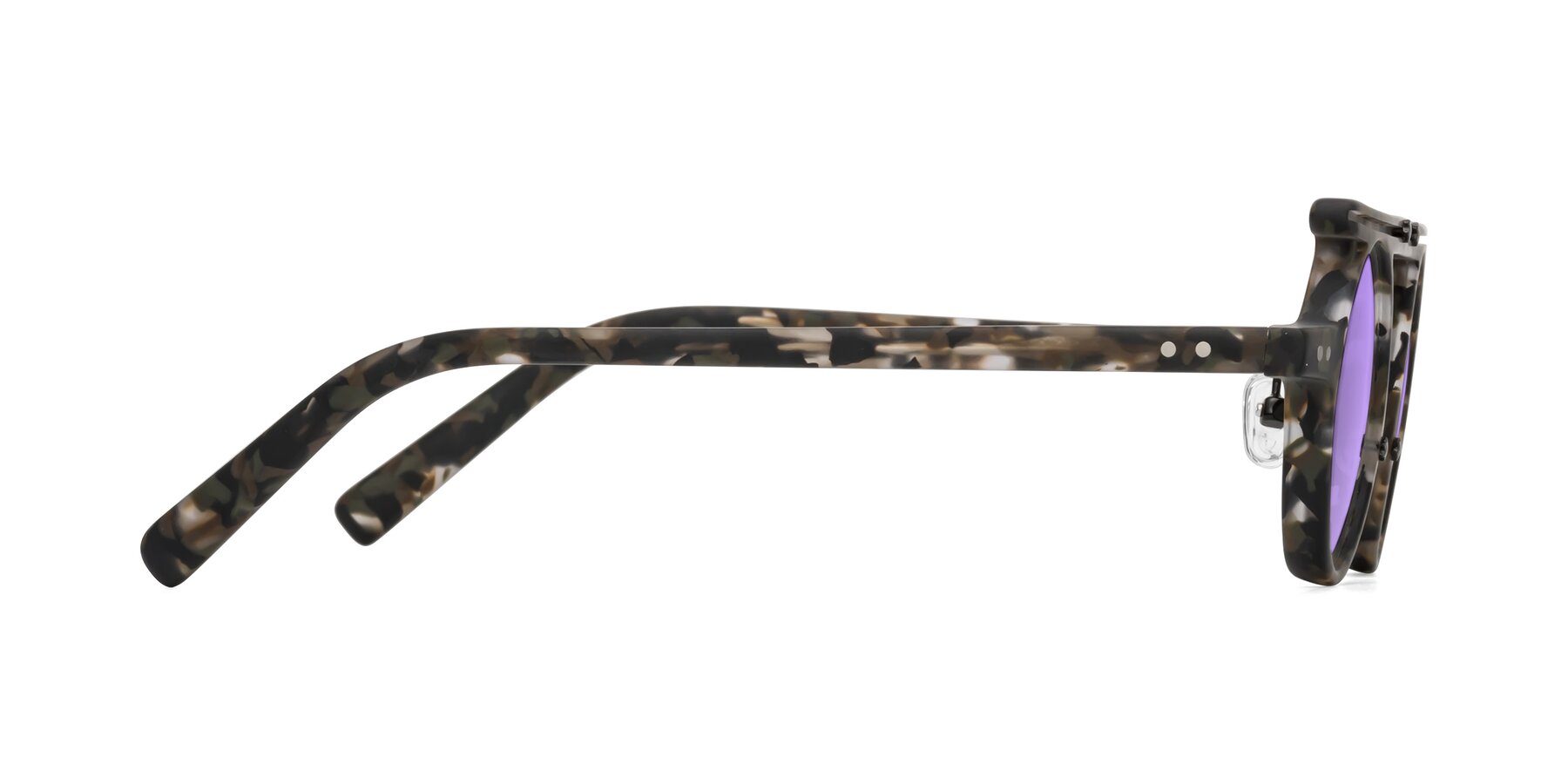 Side of Deer in Granite Tortoise with Medium Purple Tinted Lenses