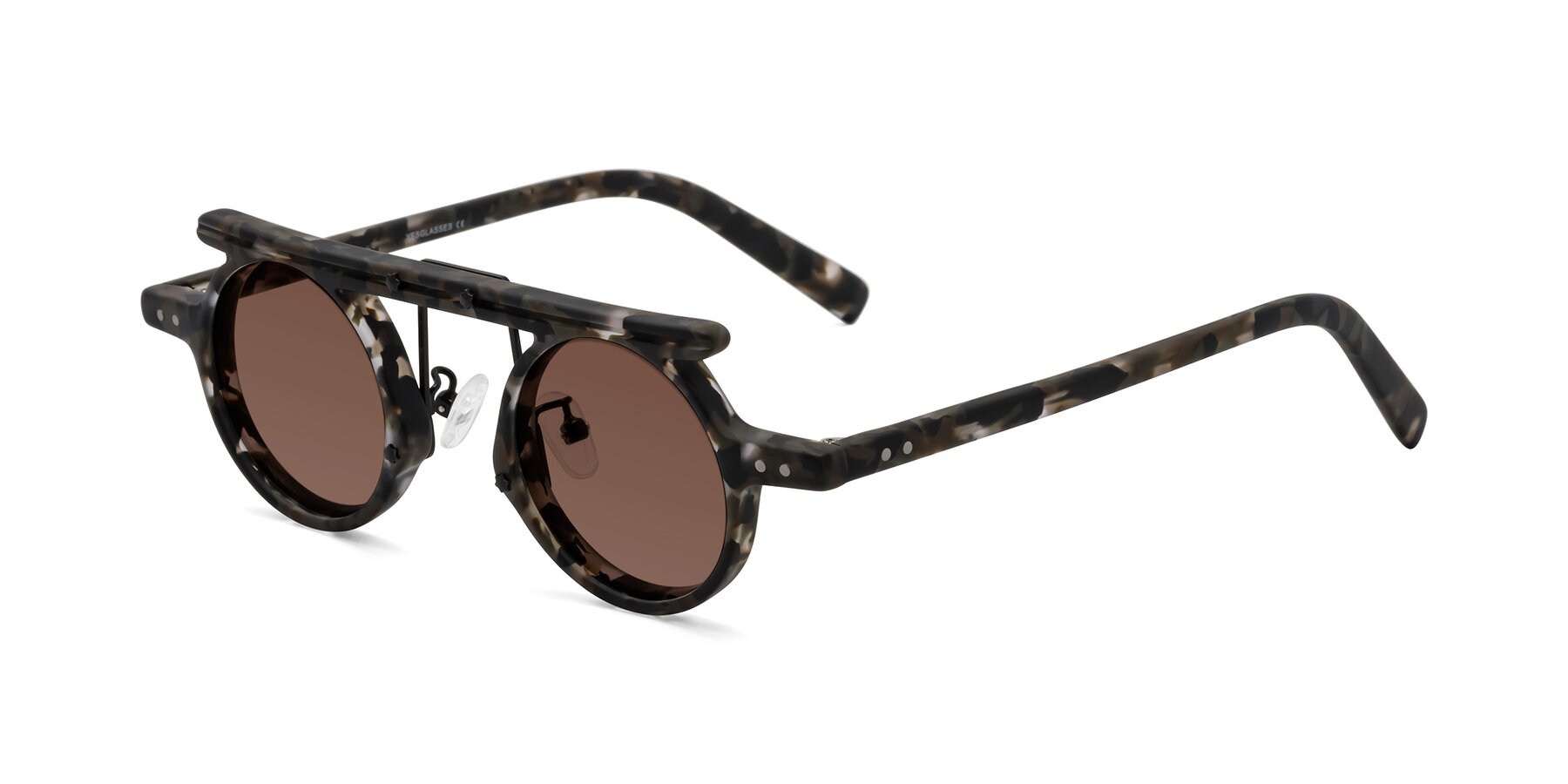 Angle of Deer in Granite Tortoise with Brown Tinted Lenses