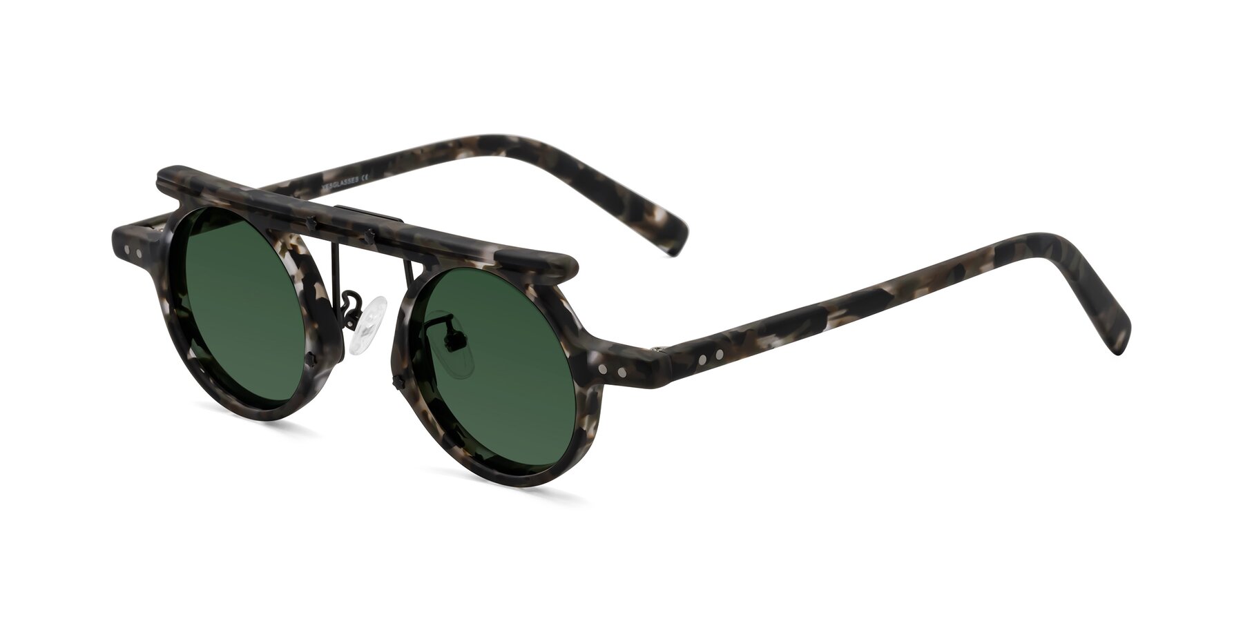 Angle of Deer in Granite Tortoise with Green Tinted Lenses