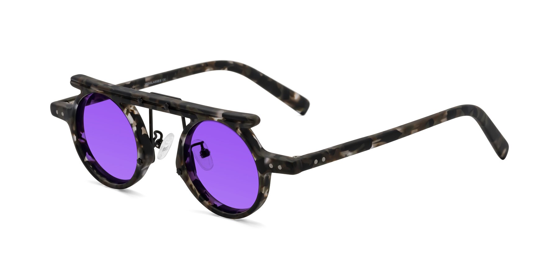 Angle of Deer in Granite Tortoise with Purple Tinted Lenses