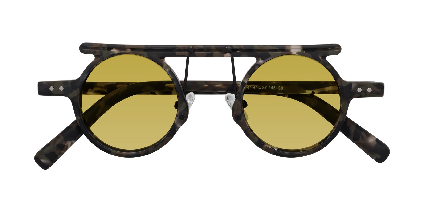 Folded Front of Deer in Granite Tortoise with Champagne Tinted Lenses