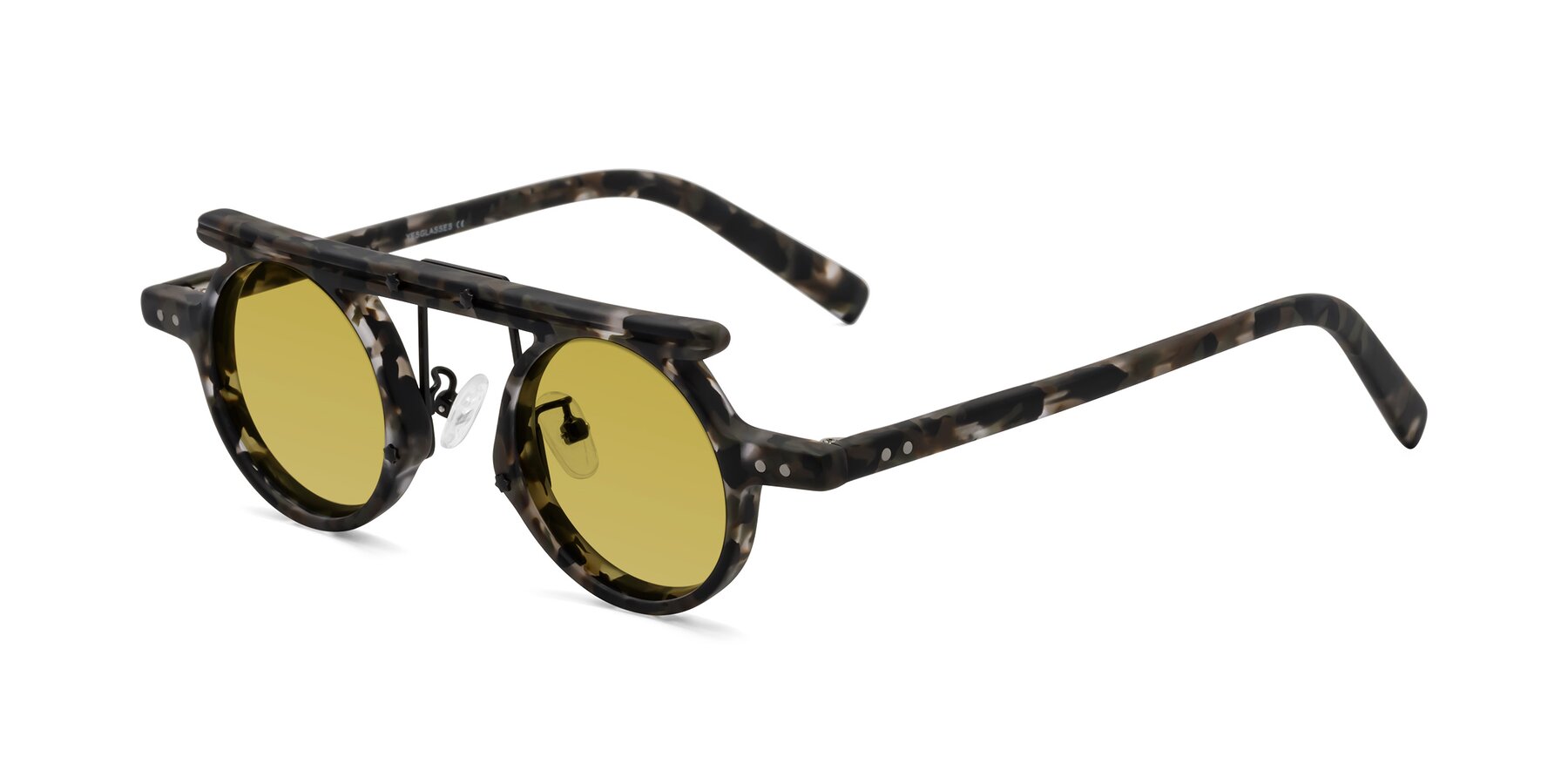 Angle of Deer in Granite Tortoise with Champagne Tinted Lenses