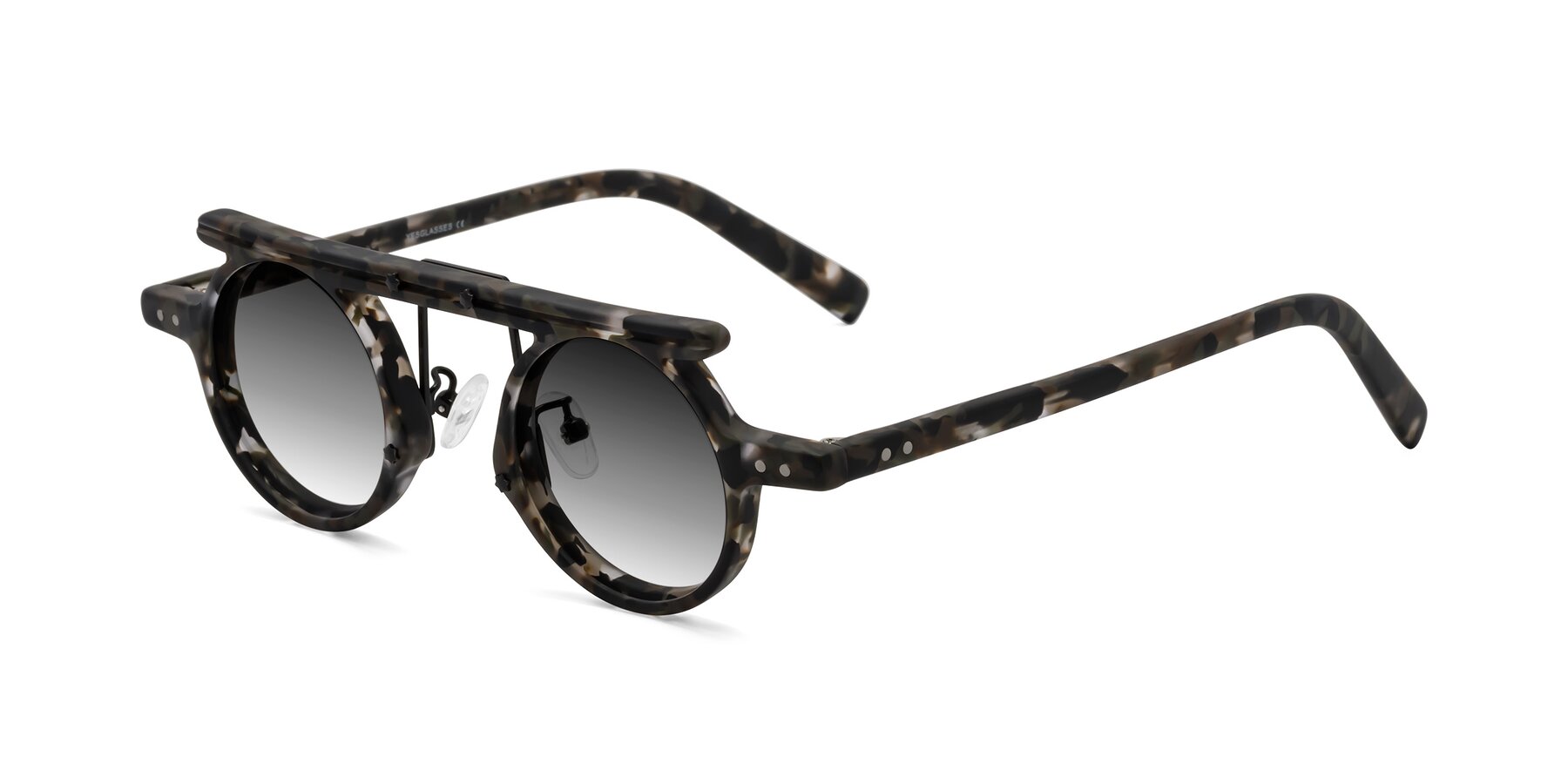 Angle of Deer in Granite Tortoise with Gray Gradient Lenses