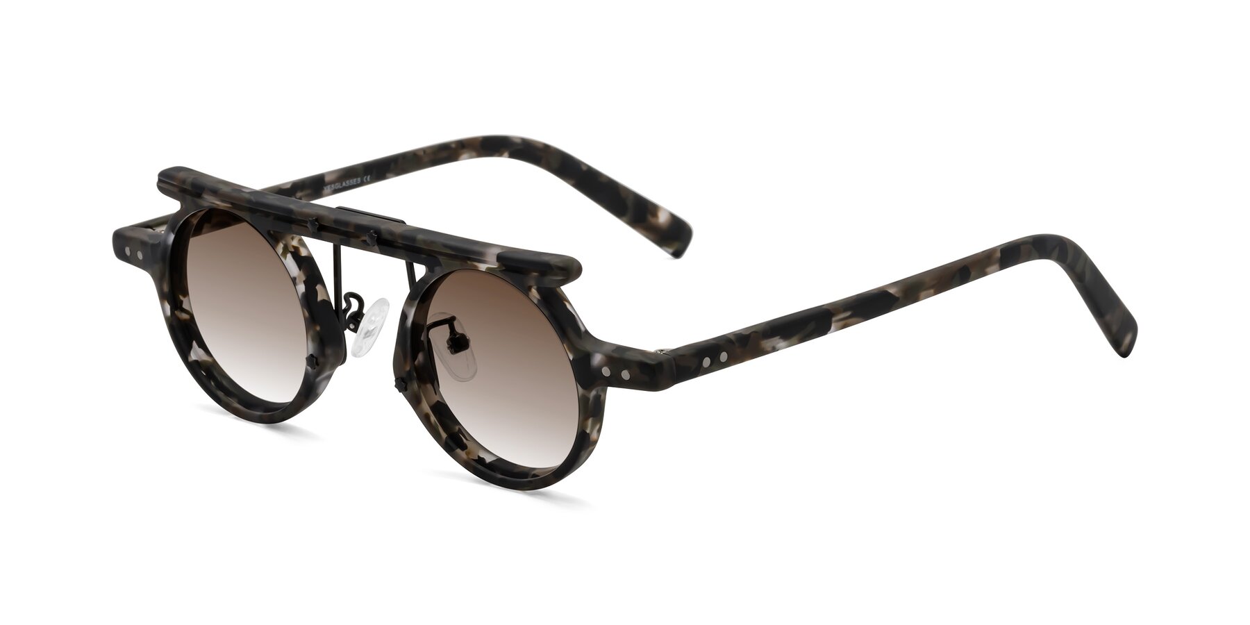 Angle of Deer in Granite Tortoise with Brown Gradient Lenses