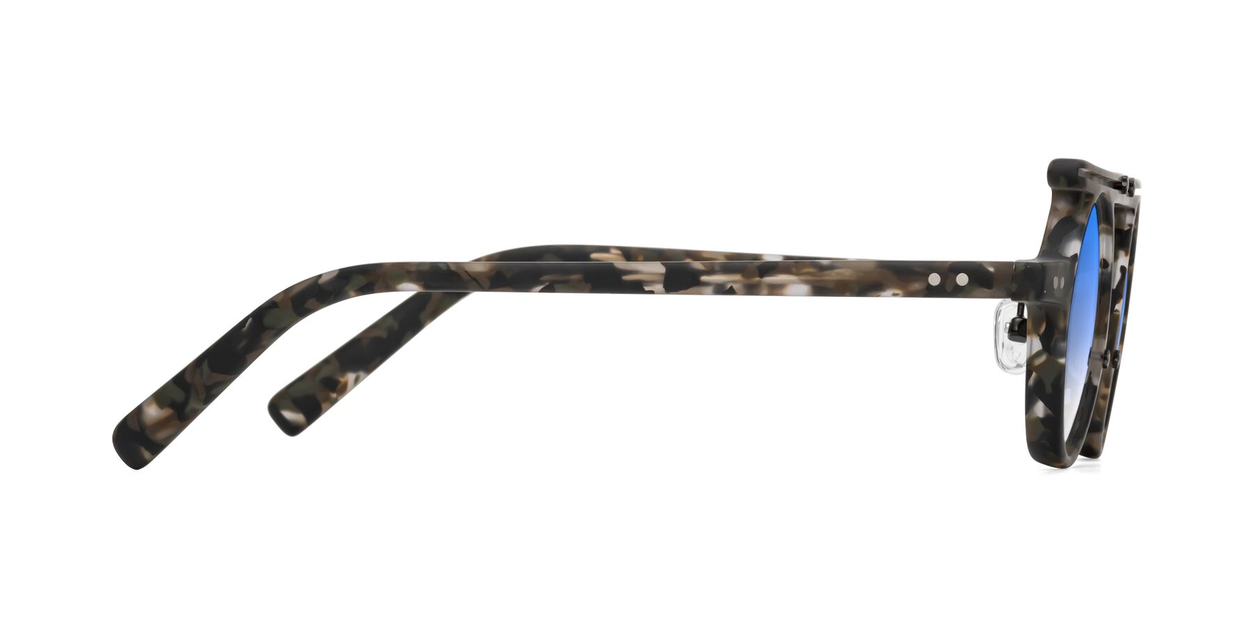 Side of Deer in Granite Tortoise with Blue Gradient Lenses