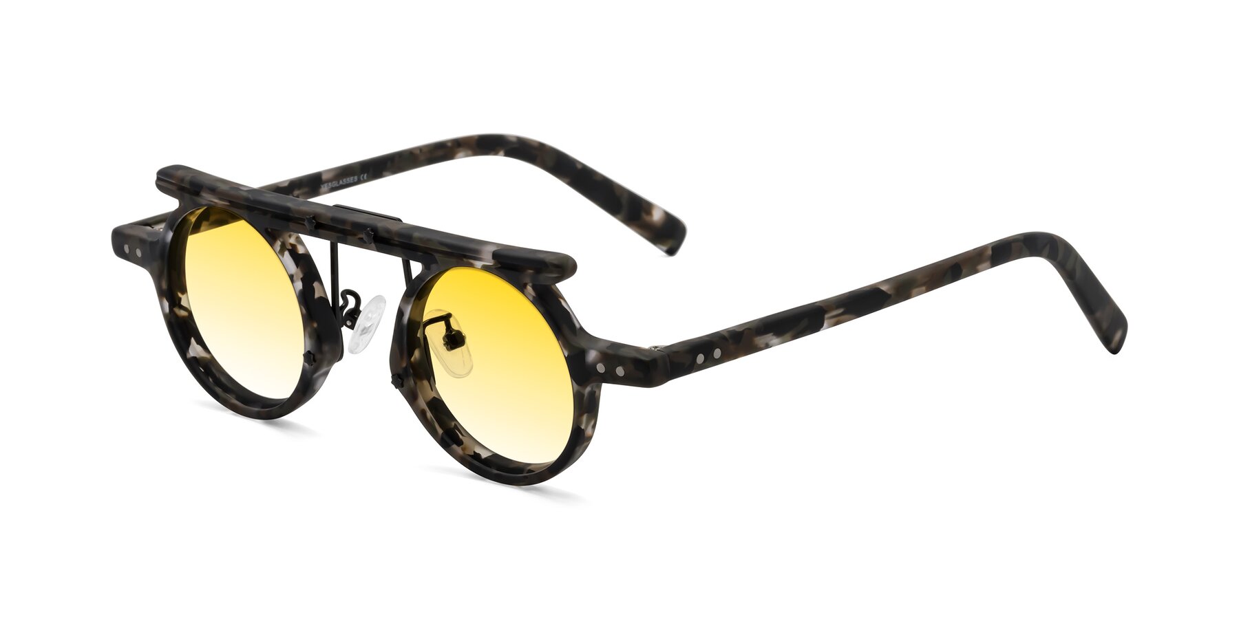 Angle of Deer in Granite Tortoise with Yellow Gradient Lenses