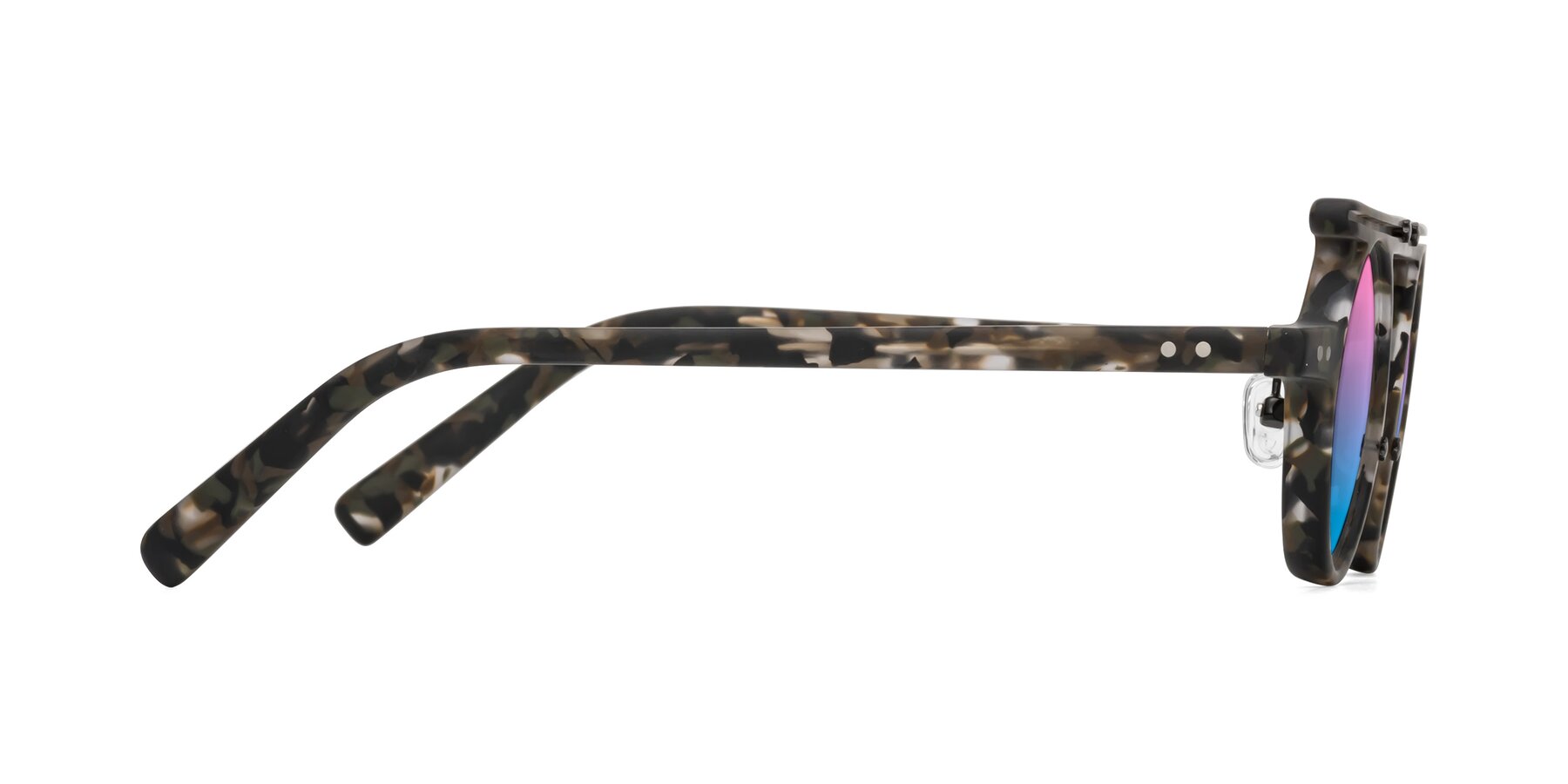 Side of Deer in Granite Tortoise with Pink / Blue Gradient Lenses