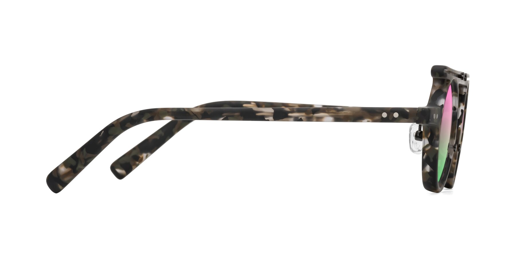 Side of Deer in Granite Tortoise with Pink / Green Gradient Lenses