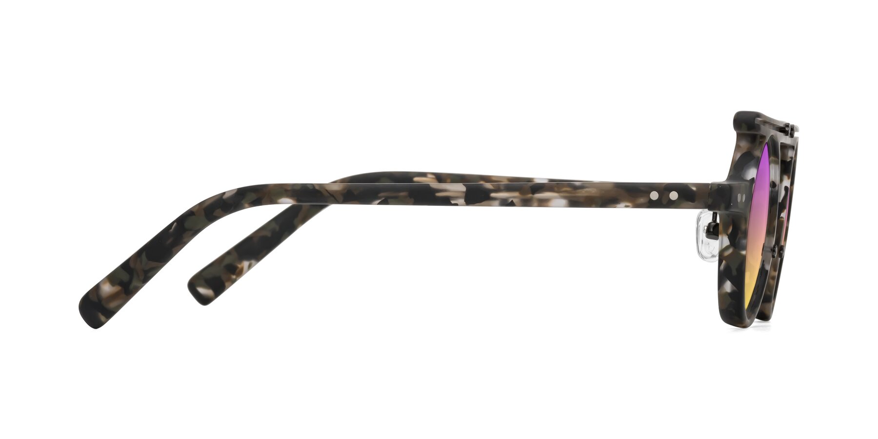 Side of Deer in Granite Tortoise with Purple / Yellow Gradient Lenses