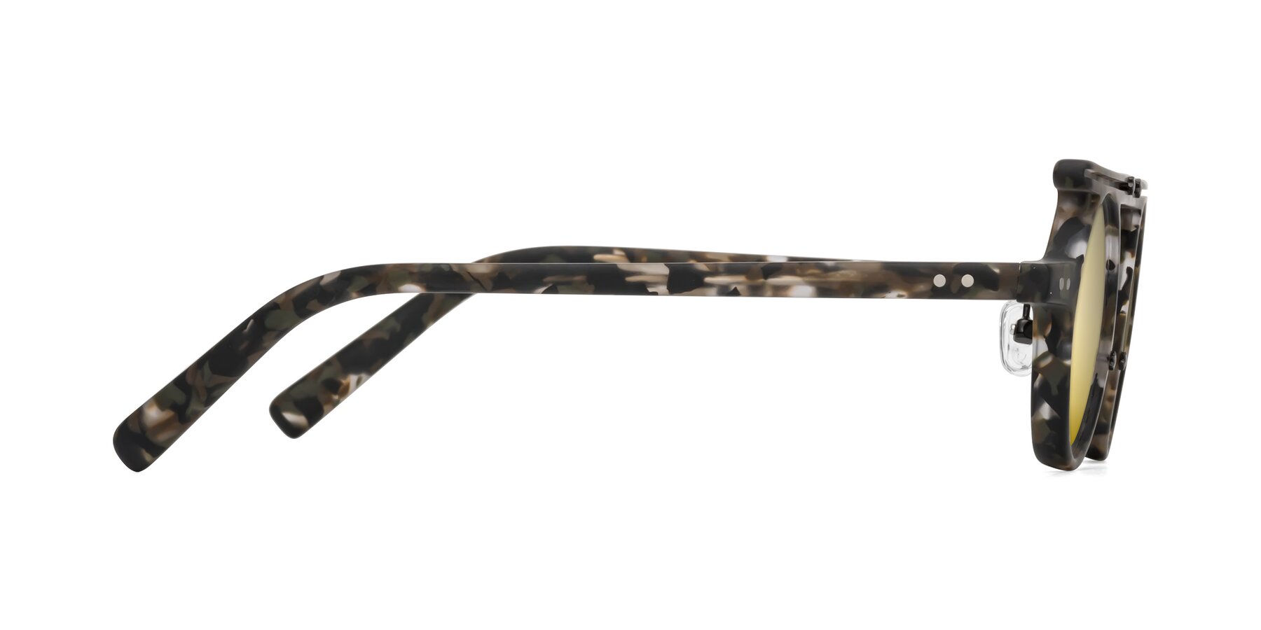 Side of Deer in Granite Tortoise with Gold Mirrored Lenses