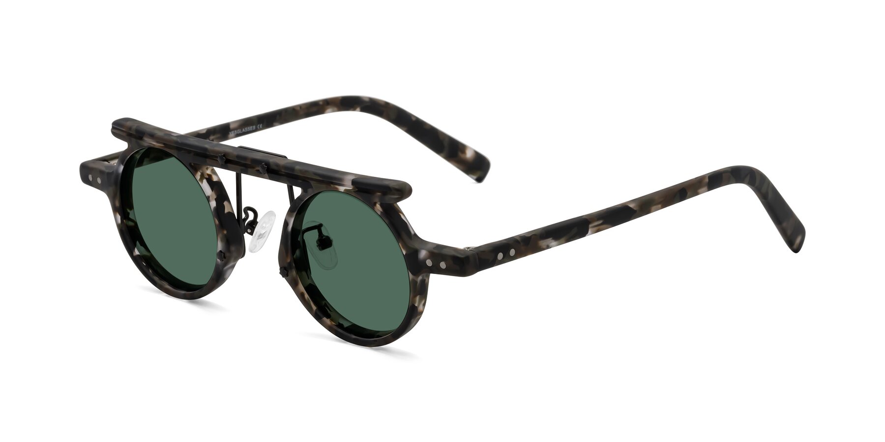 Angle of Deer in Granite Tortoise with Green Polarized Lenses