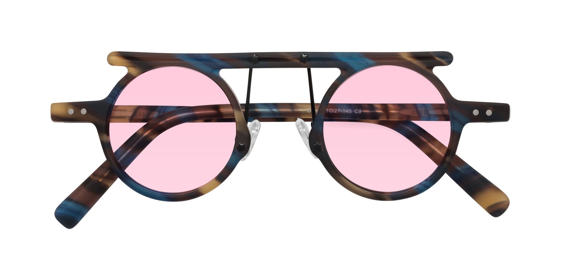 Folded Front of Deer in Nightfall Tortoise with Light Pink Tinted Lenses