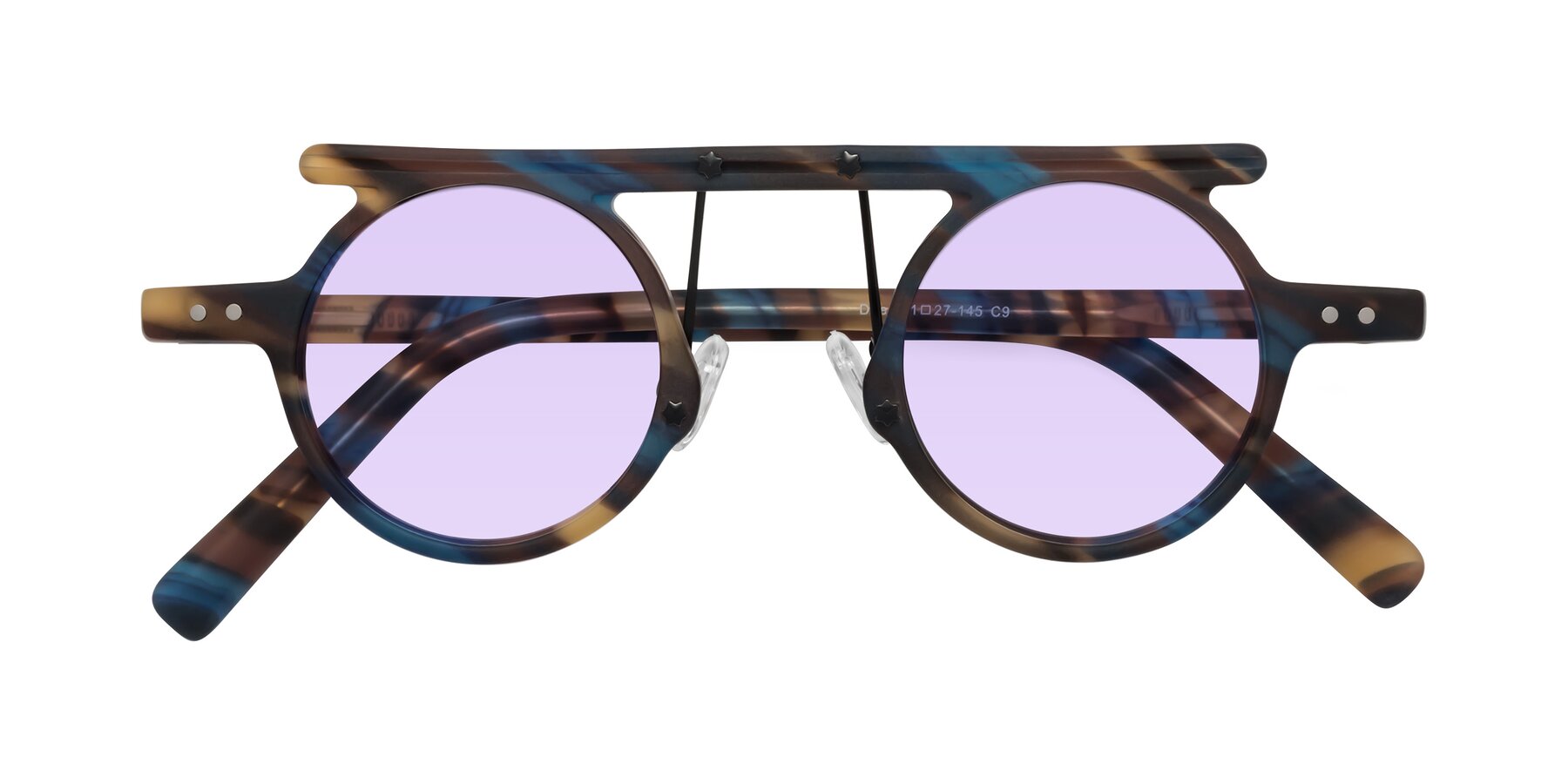 Folded Front of Deer in Nightfall Tortoise with Light Purple Tinted Lenses