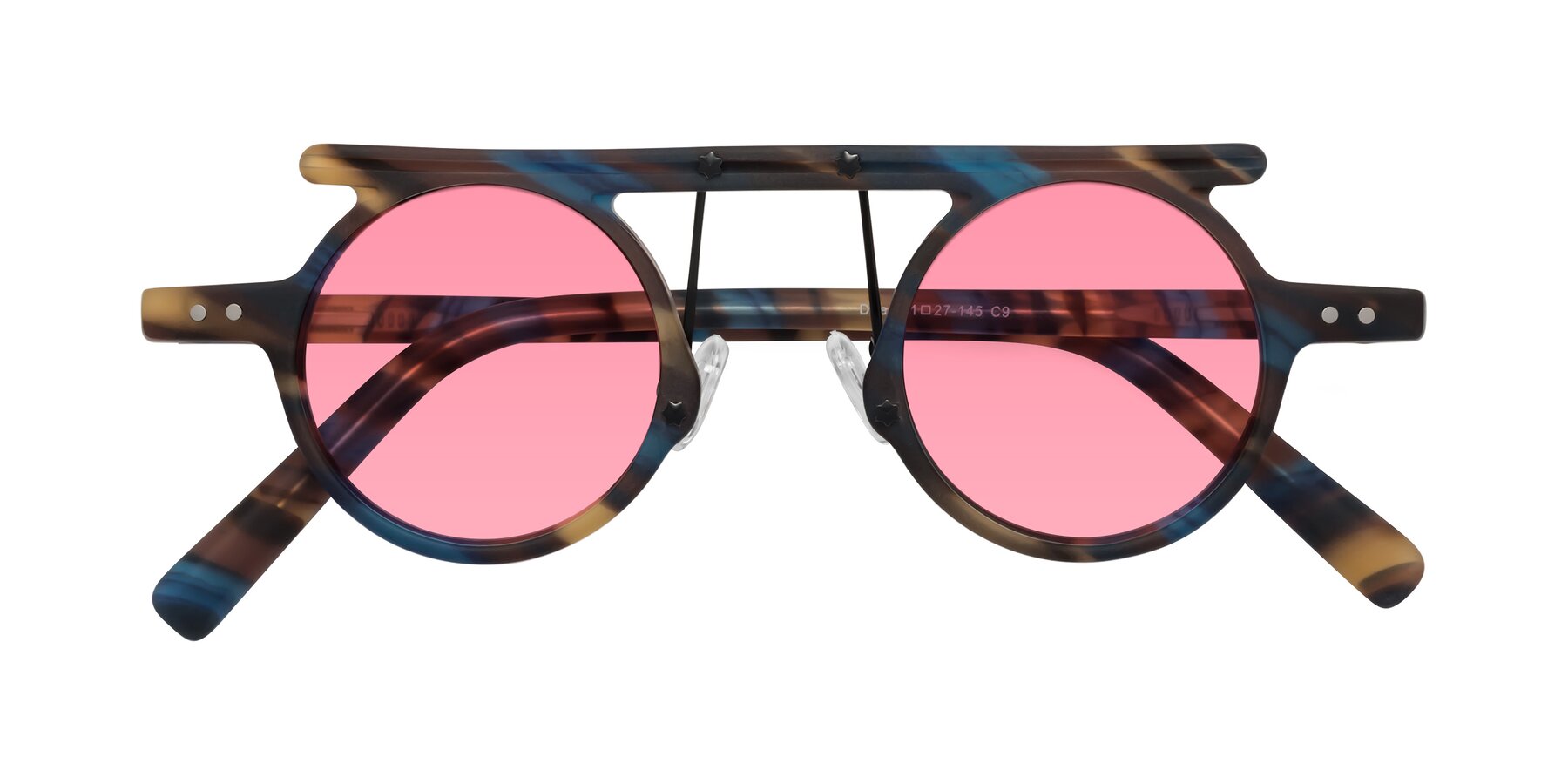 Folded Front of Deer in Nightfall Tortoise with Pink Tinted Lenses