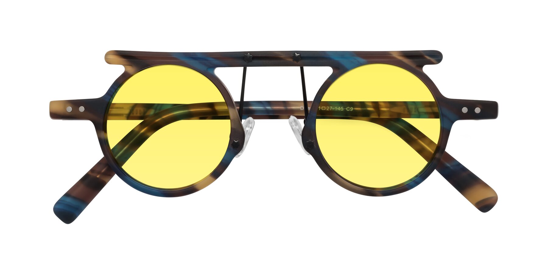 Folded Front of Deer in Nightfall Tortoise with Medium Yellow Tinted Lenses