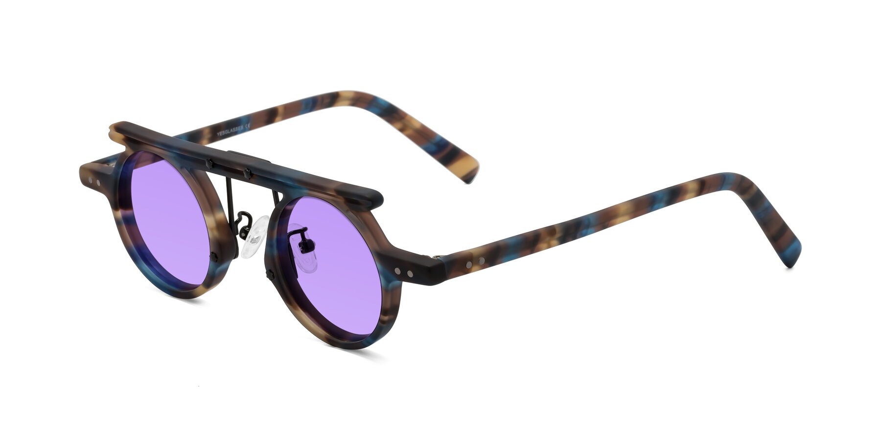 Angle of Deer in Nightfall Tortoise with Medium Purple Tinted Lenses