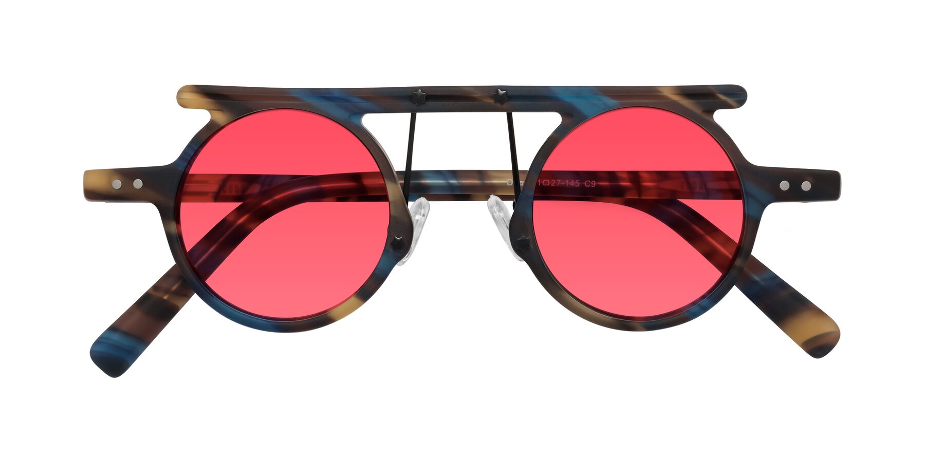 Folded Front of Deer in Nightfall Tortoise with Red Tinted Lenses