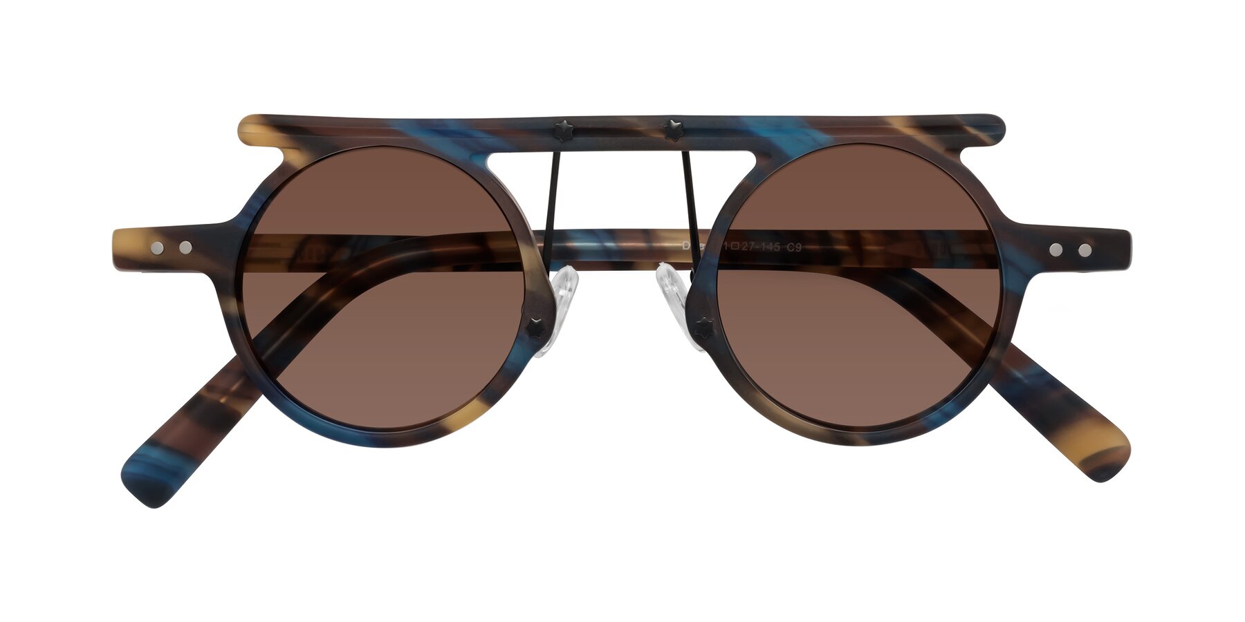 Folded Front of Deer in Nightfall Tortoise with Brown Tinted Lenses