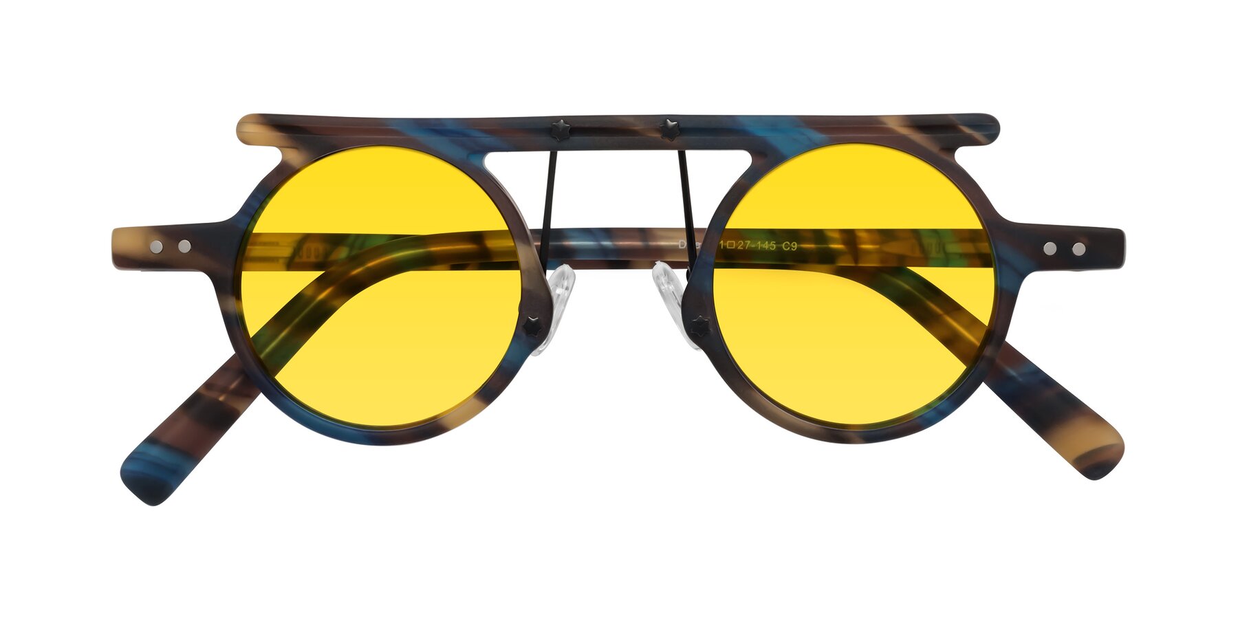 Folded Front of Deer in Nightfall Tortoise with Yellow Tinted Lenses