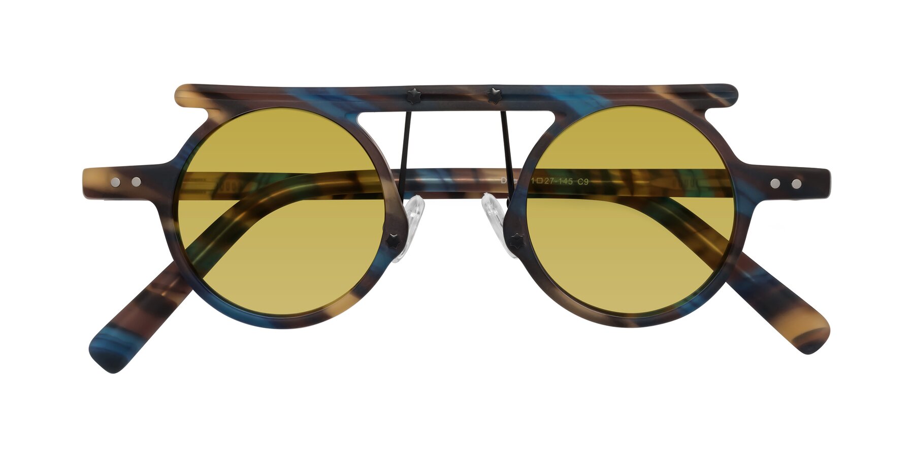 Folded Front of Deer in Nightfall Tortoise with Champagne Tinted Lenses