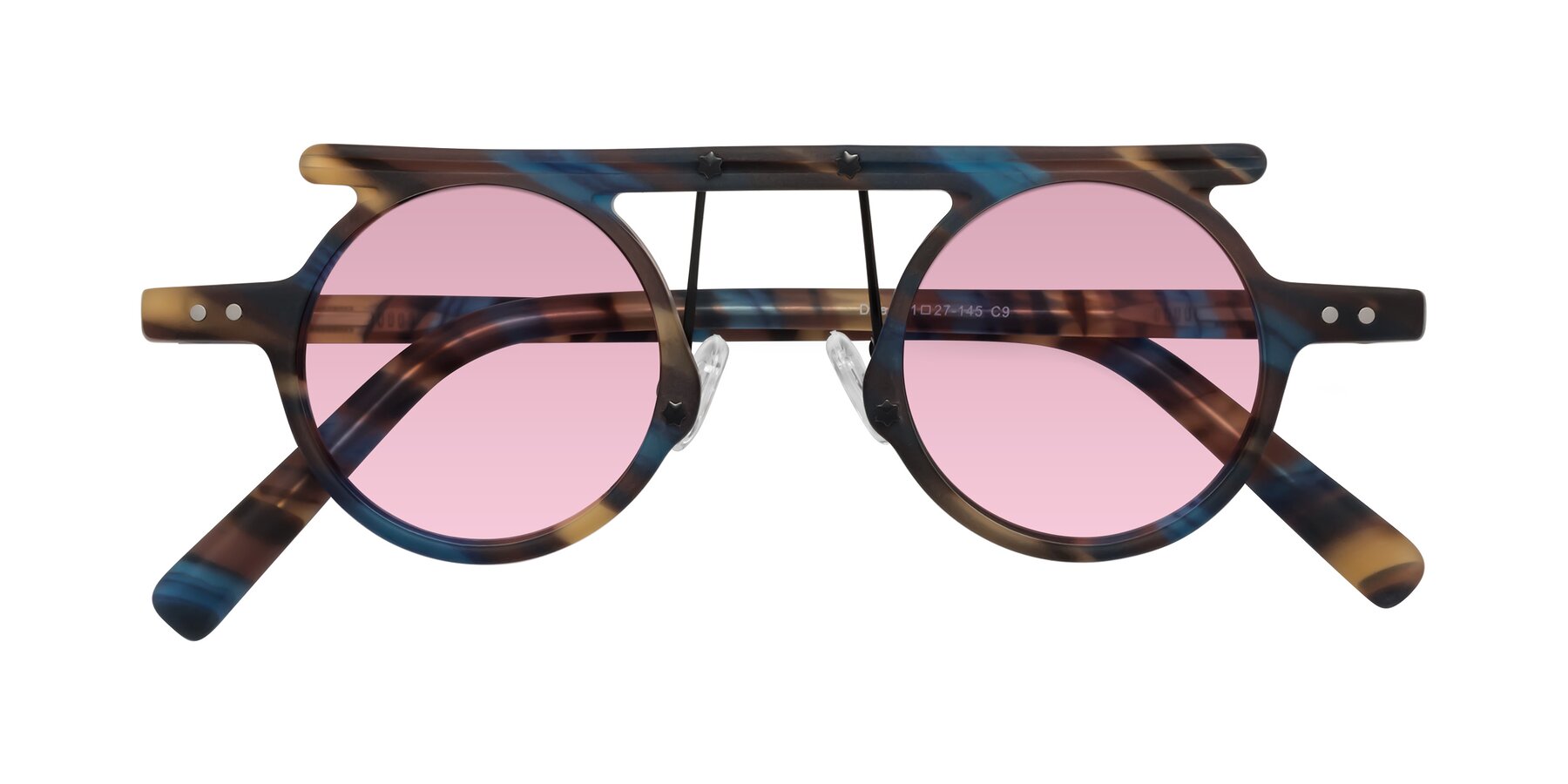 Folded Front of Deer in Nightfall Tortoise with Light Wine Tinted Lenses