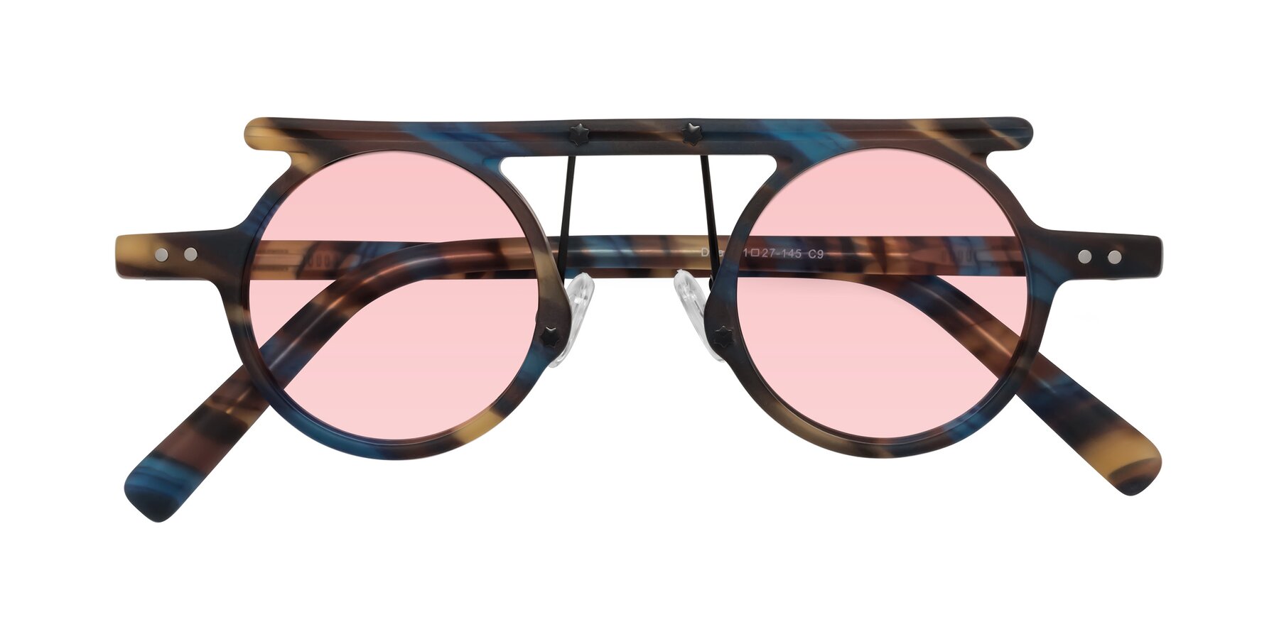 Folded Front of Deer in Nightfall Tortoise with Light Garnet Tinted Lenses