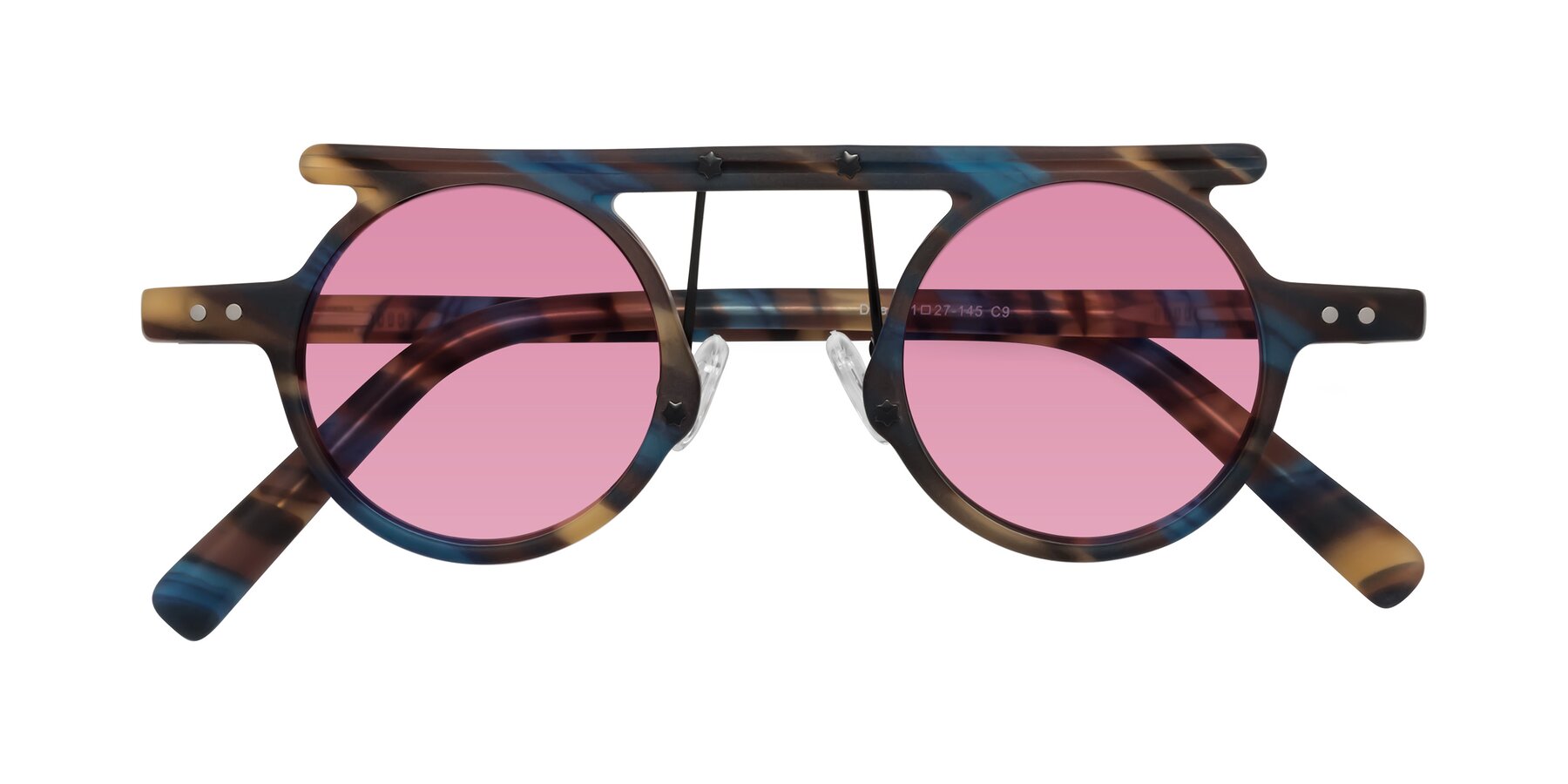 Folded Front of Deer in Nightfall Tortoise with Medium Wine Tinted Lenses