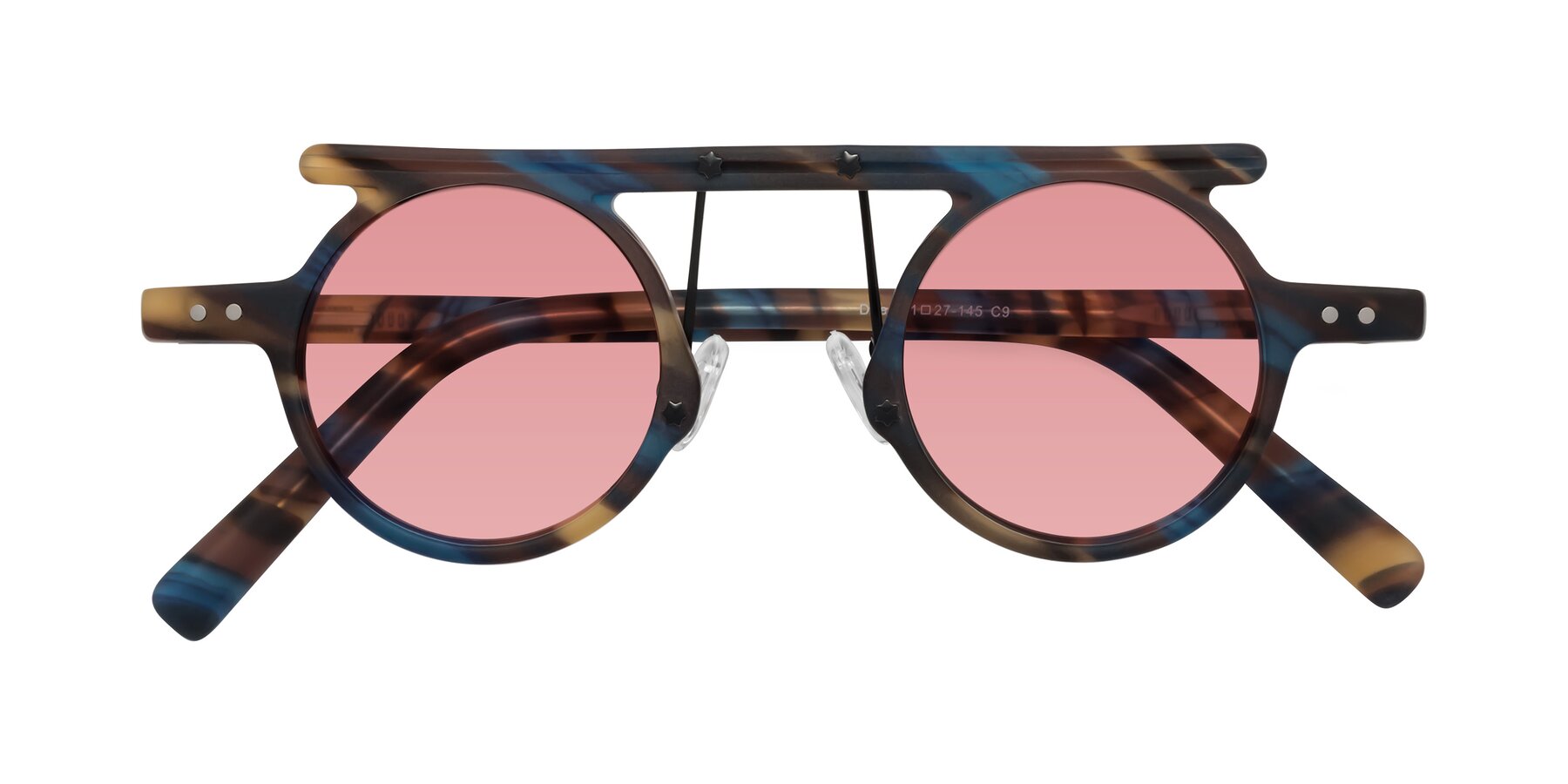 Folded Front of Deer in Nightfall Tortoise with Medium Garnet Tinted Lenses