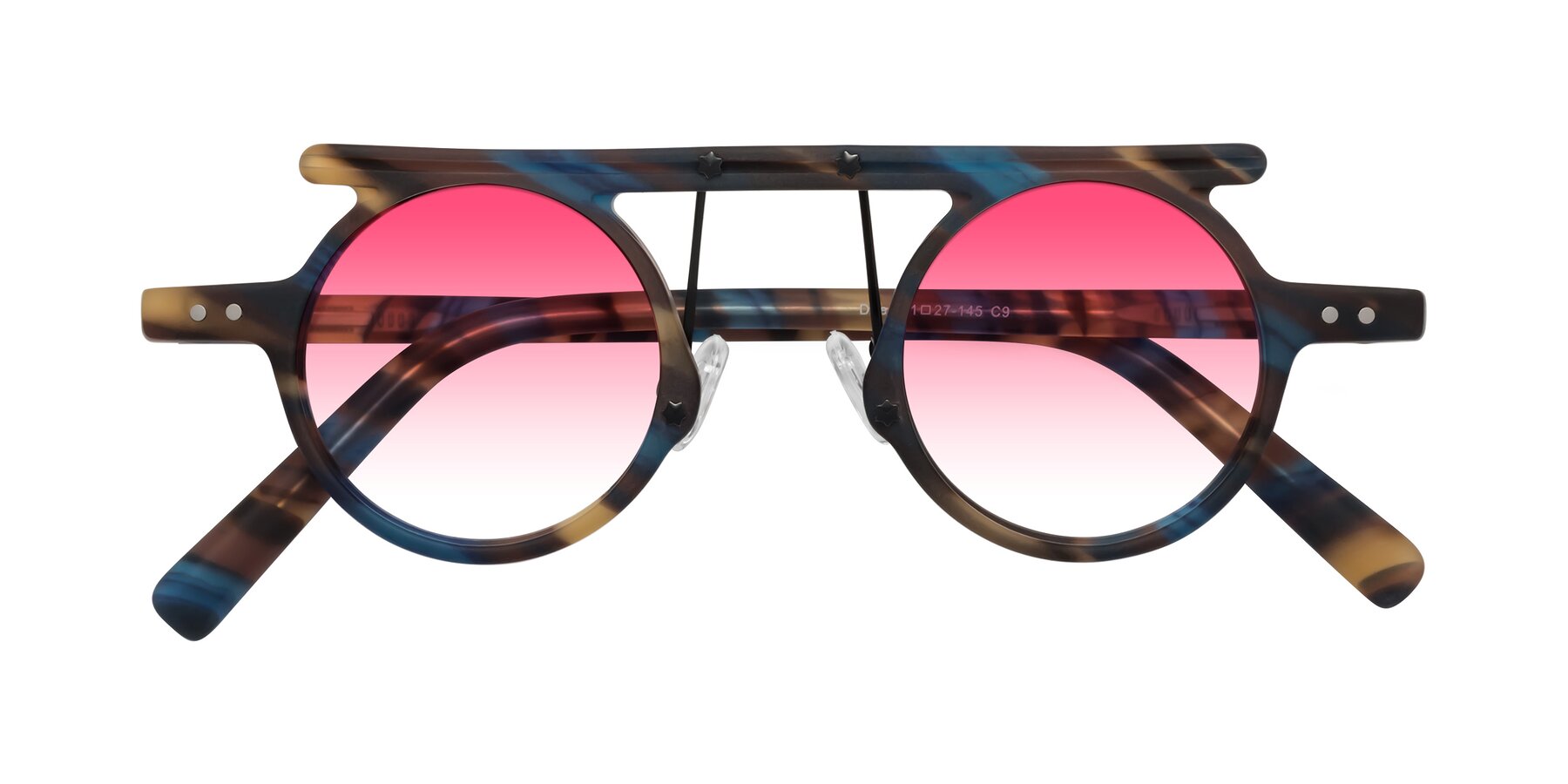 Folded Front of Deer in Nightfall Tortoise with Pink Gradient Lenses