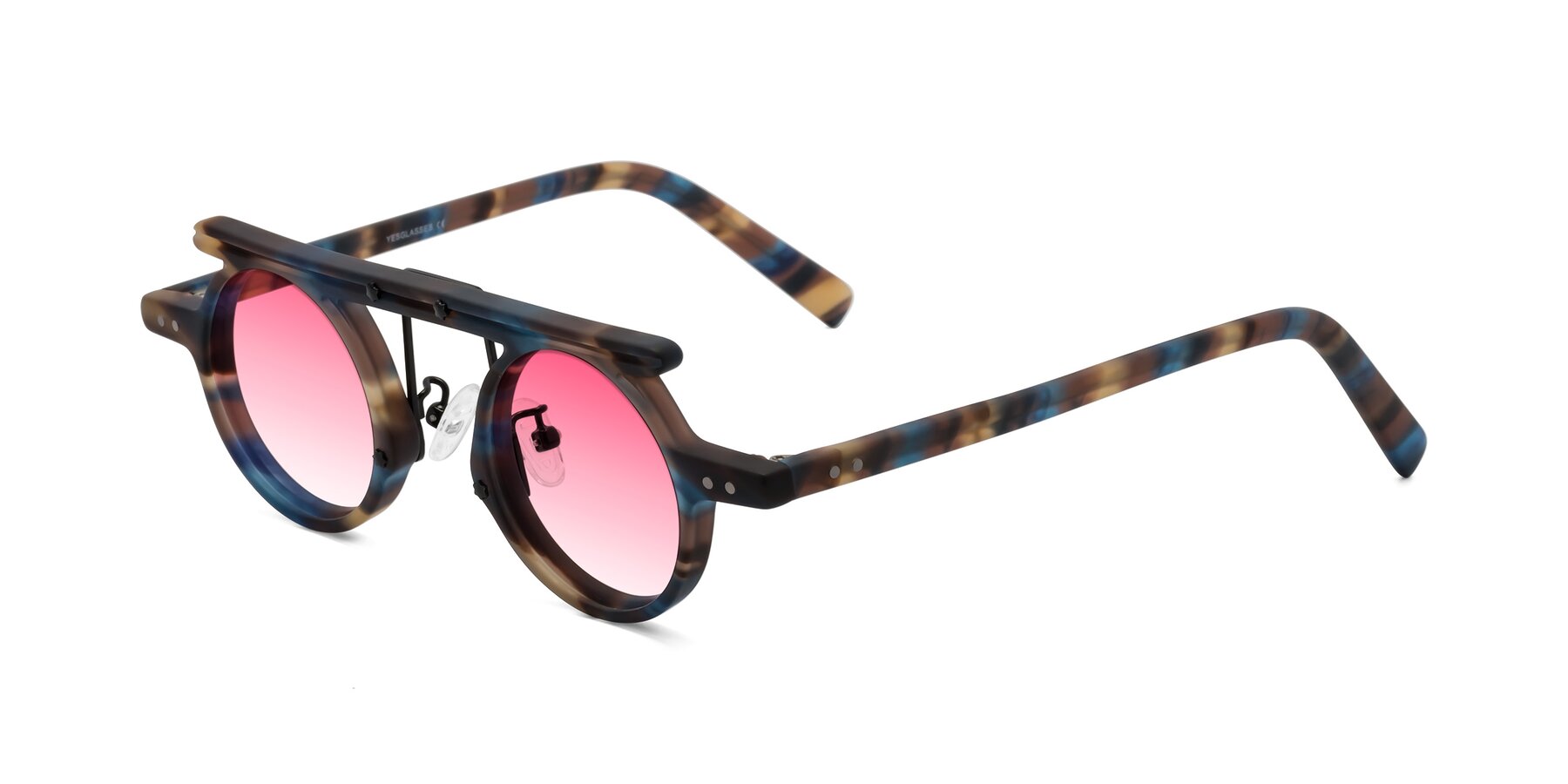 Angle of Deer in Nightfall Tortoise with Pink Gradient Lenses