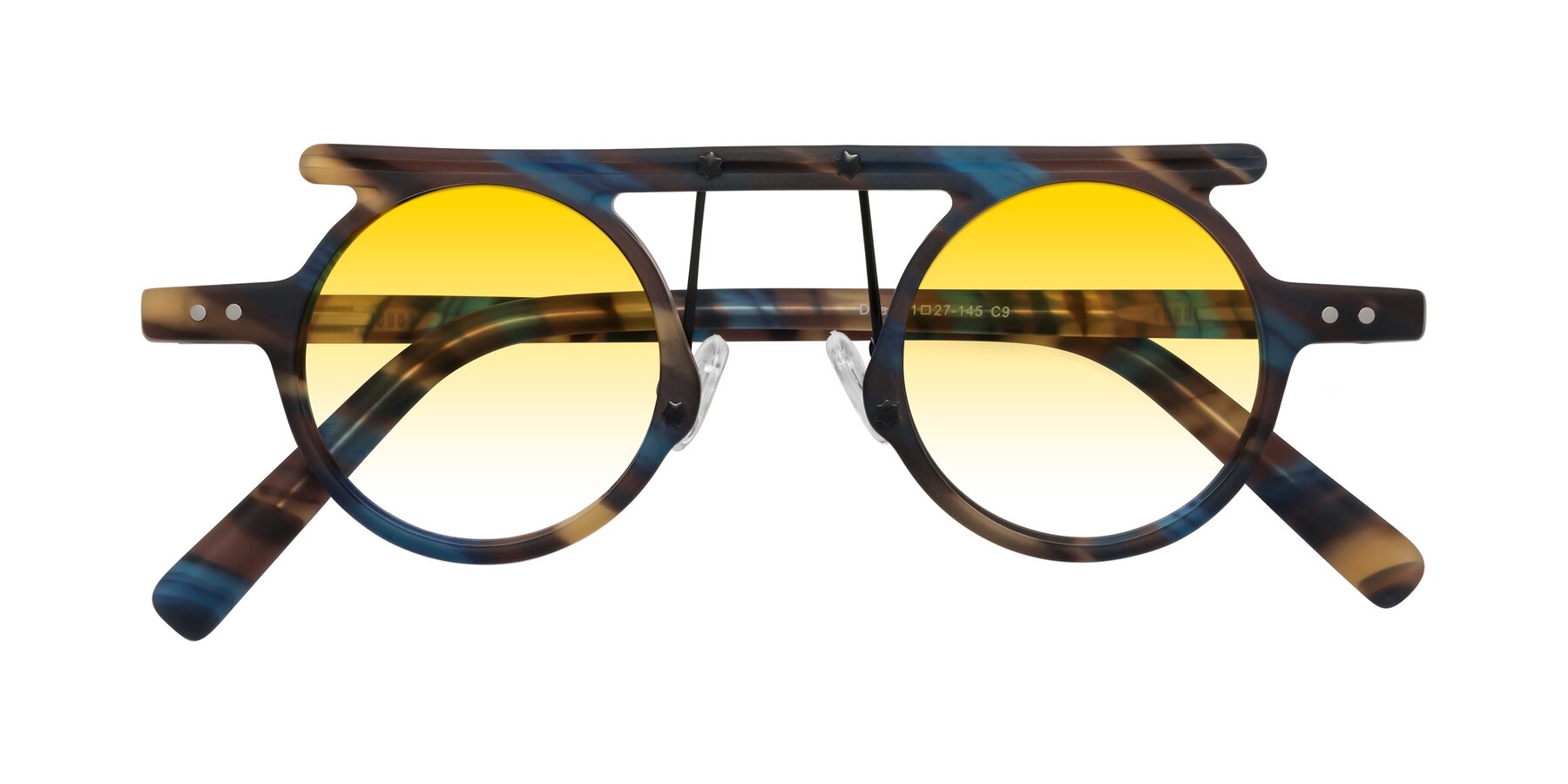 Folded Front of Deer in Nightfall Tortoise with Yellow Gradient Lenses