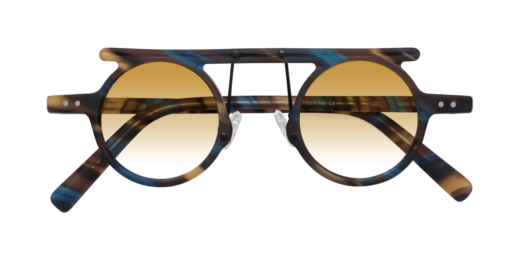 Folded Front of Deer in Nightfall Tortoise with Champagne Gradient Lenses