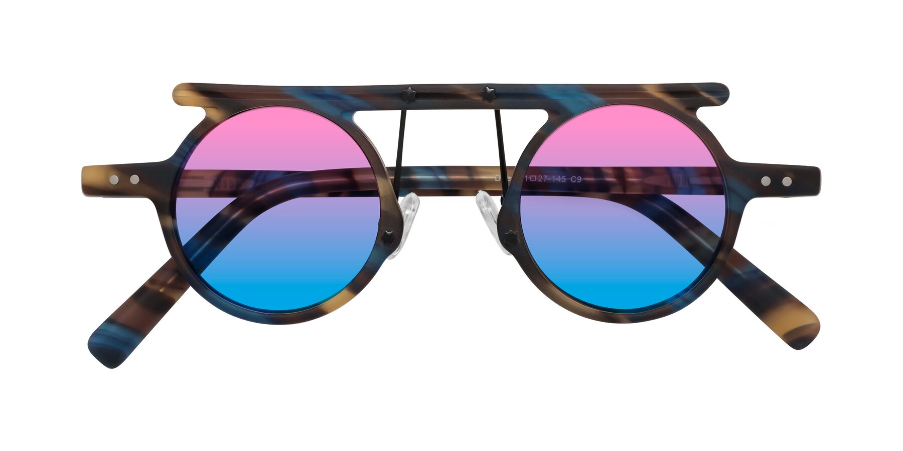 Folded Front of Deer in Nightfall Tortoise with Pink / Blue Gradient Lenses