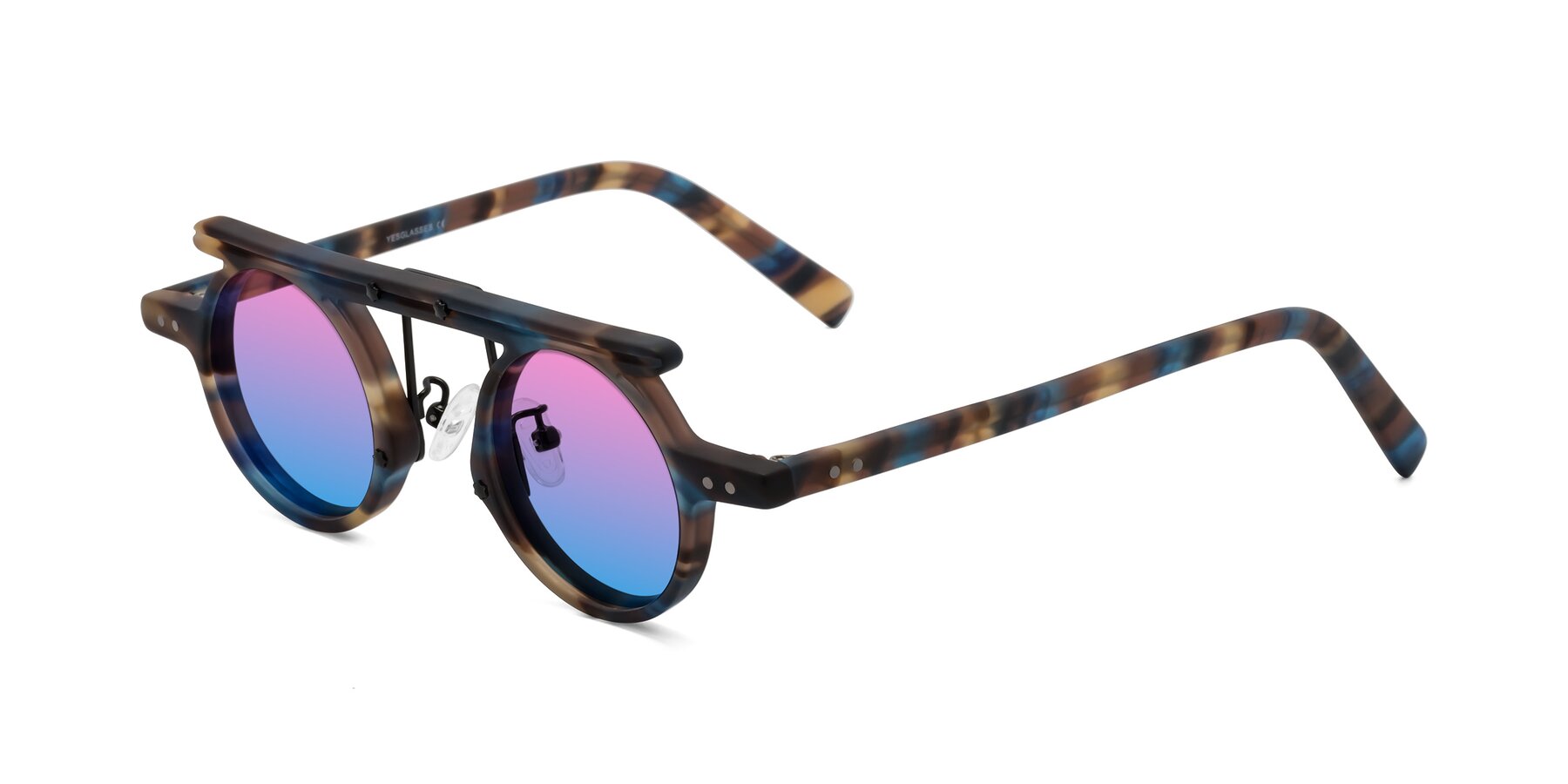 Angle of Deer in Nightfall Tortoise with Pink / Blue Gradient Lenses