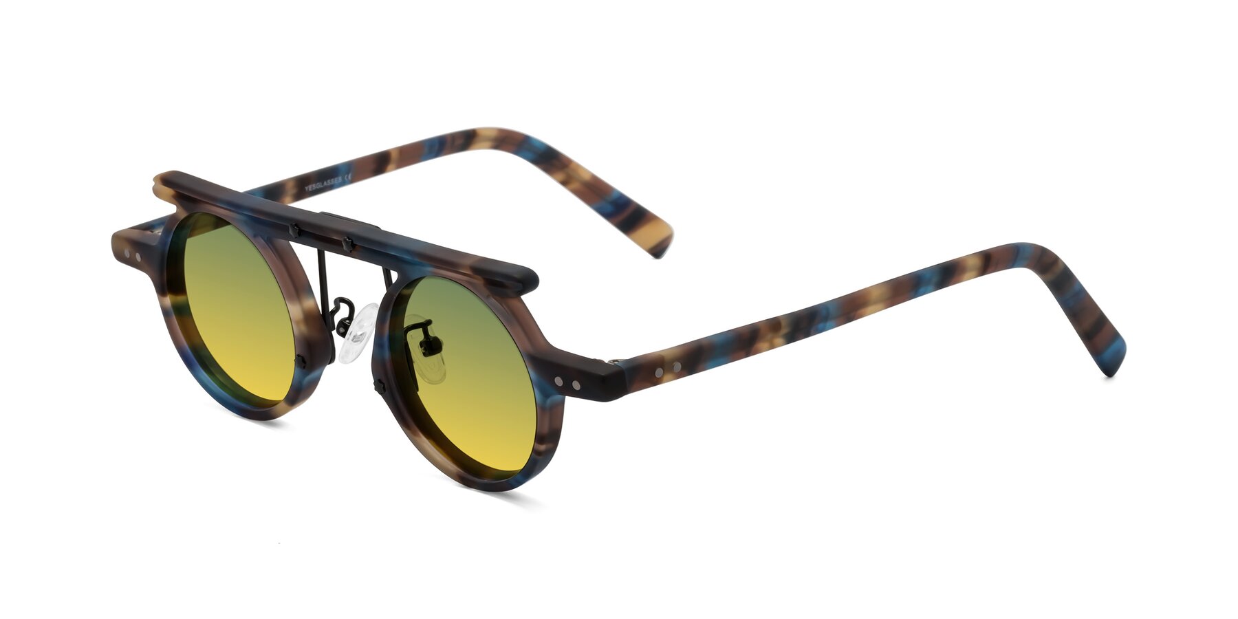 Angle of Deer in Nightfall Tortoise with Green / Yellow Gradient Lenses