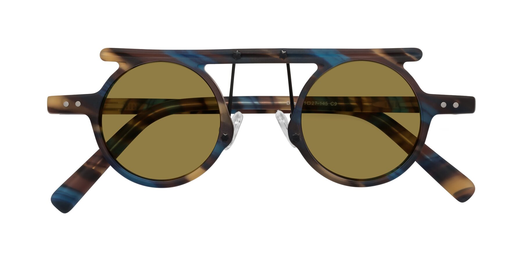 Folded Front of Deer in Nightfall Tortoise with Brown Polarized Lenses