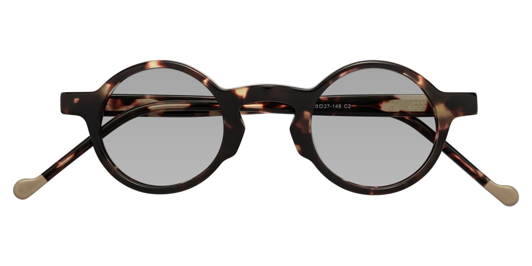 Folded Front of Flag in Tortoise with Light Gray Tinted Lenses