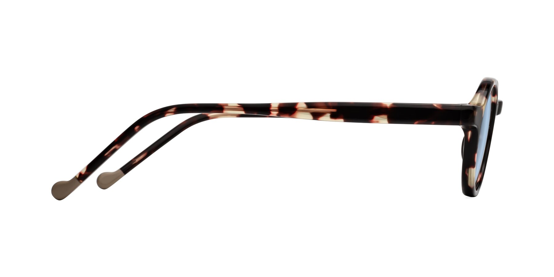Side of Flag in Tortoise with Light Blue Tinted Lenses