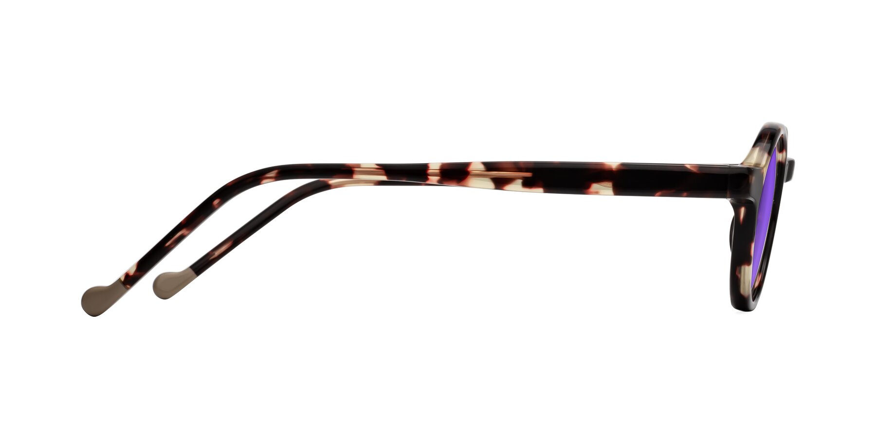 Side of Flag in Tortoise with Purple Tinted Lenses