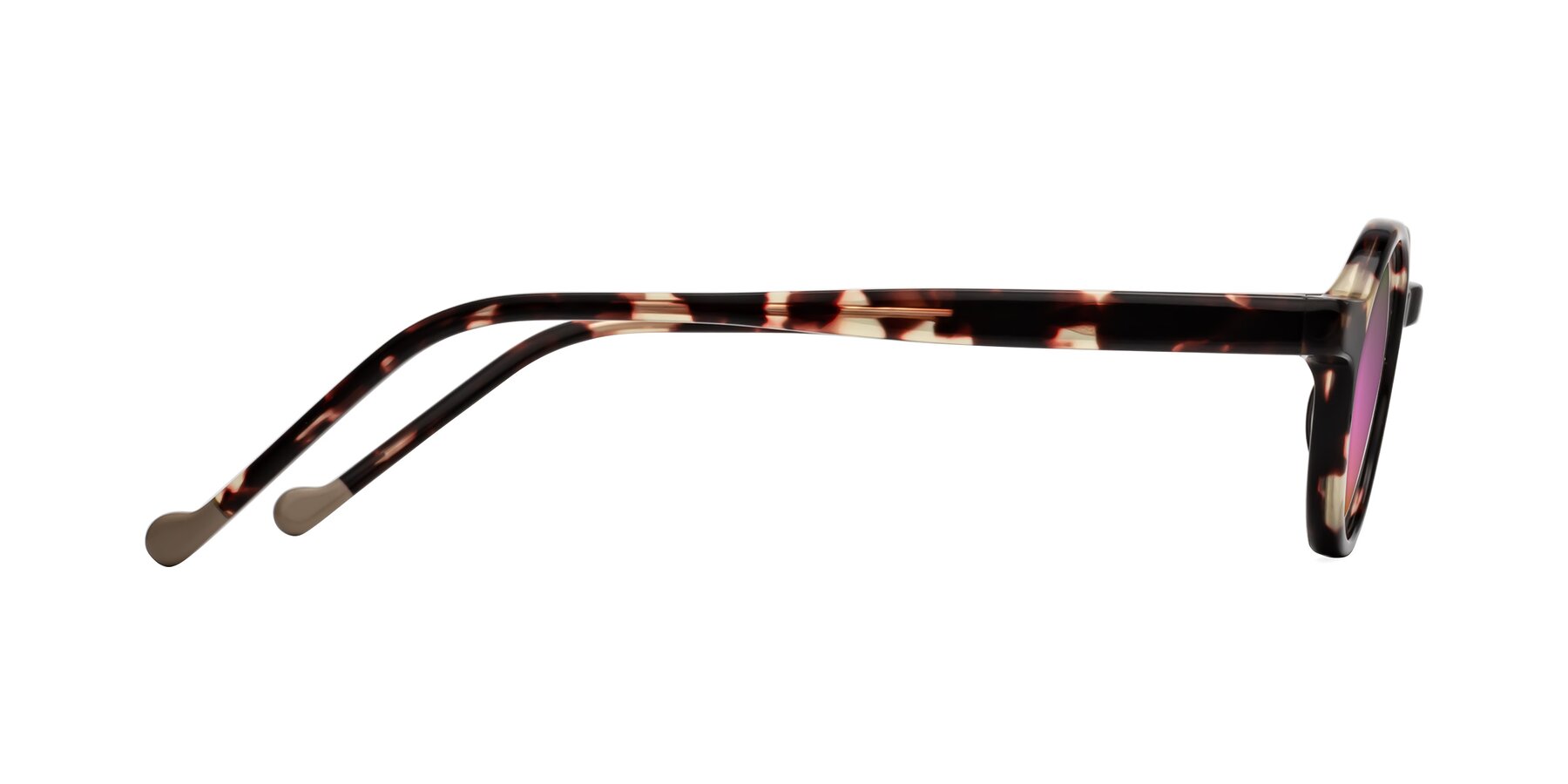 Side of Flag in Tortoise with Pink Mirrored Lenses