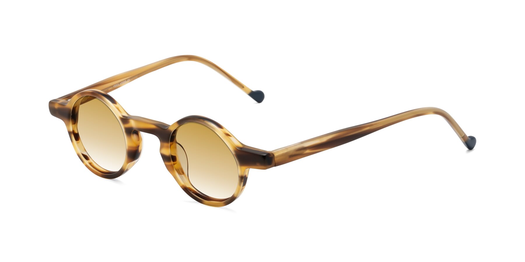 Angle of Flag in Amber Striped with Champagne Gradient Lenses