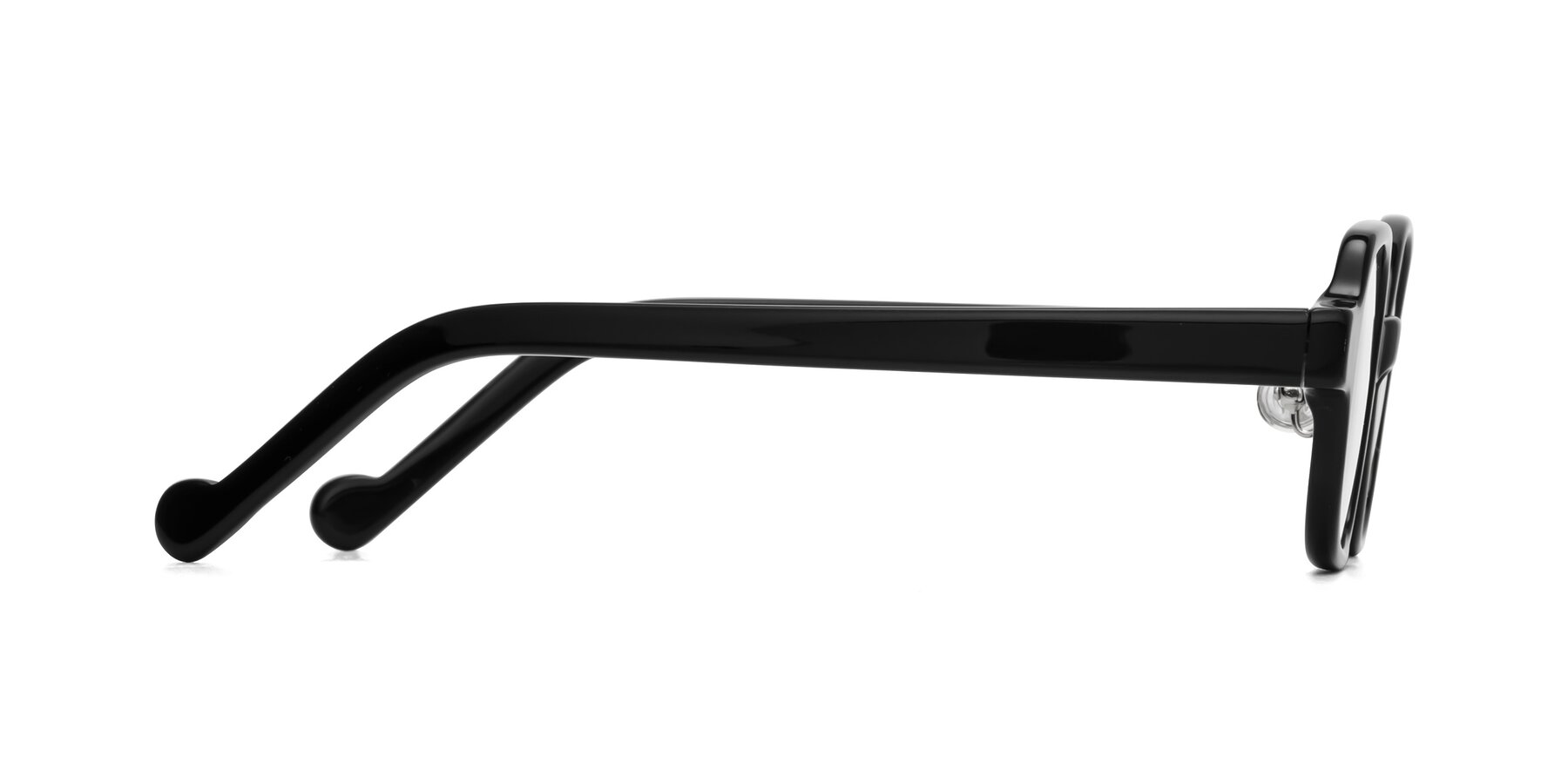 Side of Singer in Black with Clear Eyeglass Lenses