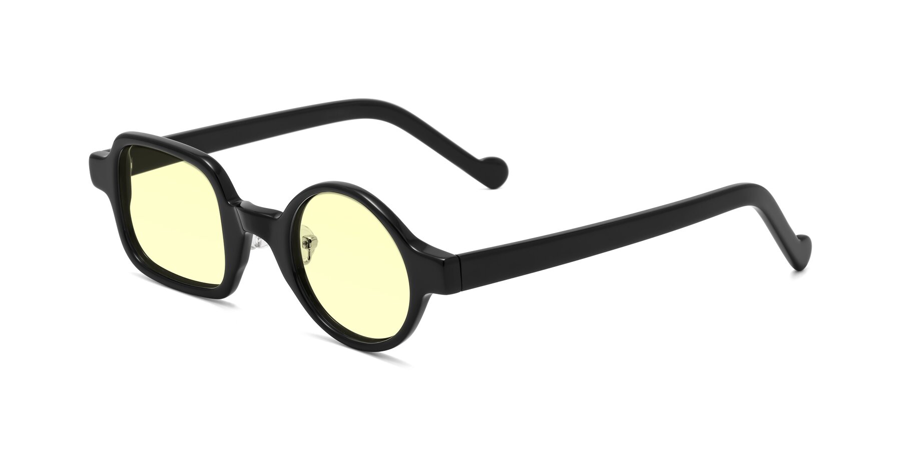 Angle of Singer in Black with Light Yellow Tinted Lenses