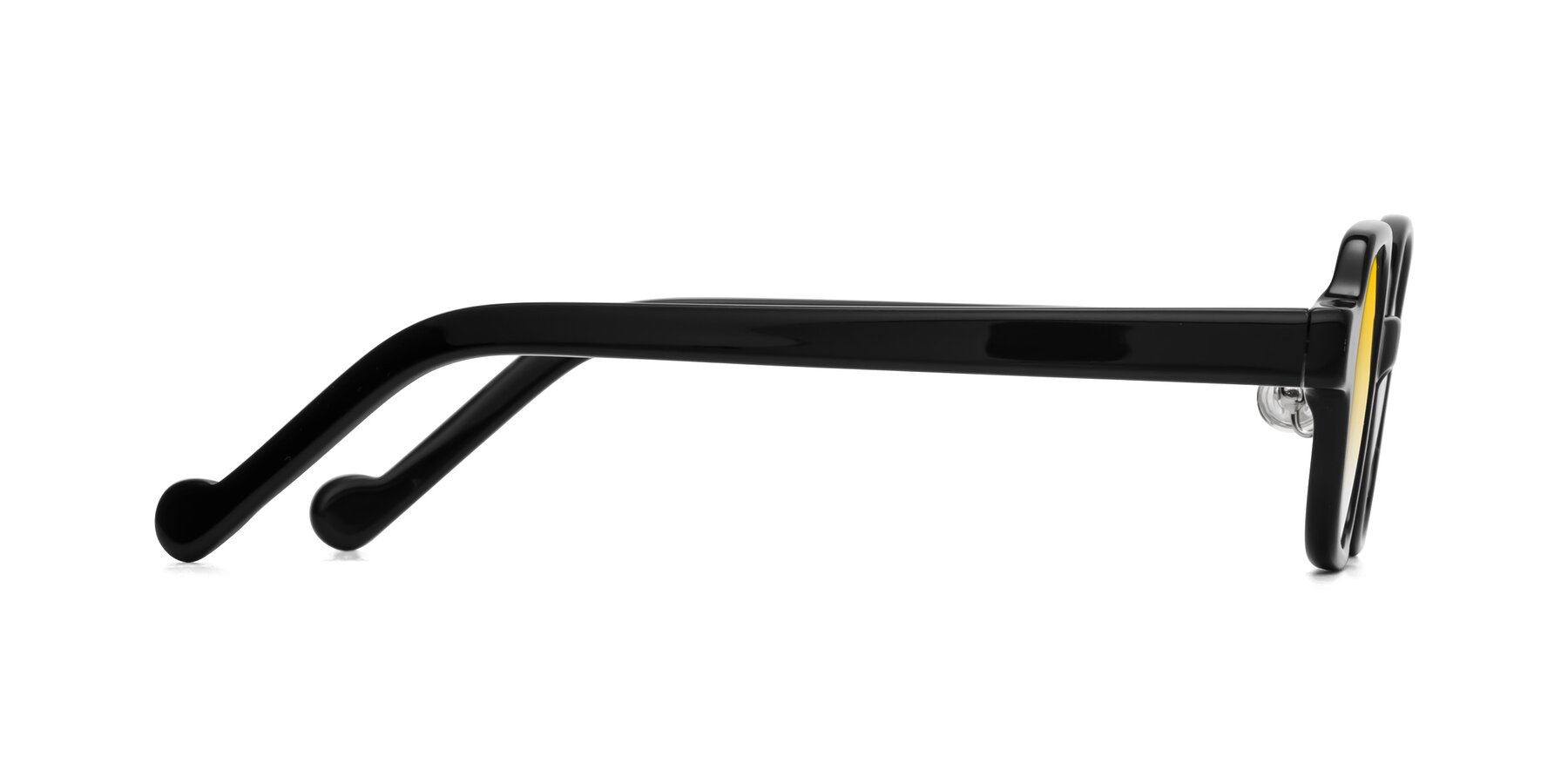 Side of Singer in Black with Yellow Gradient Lenses