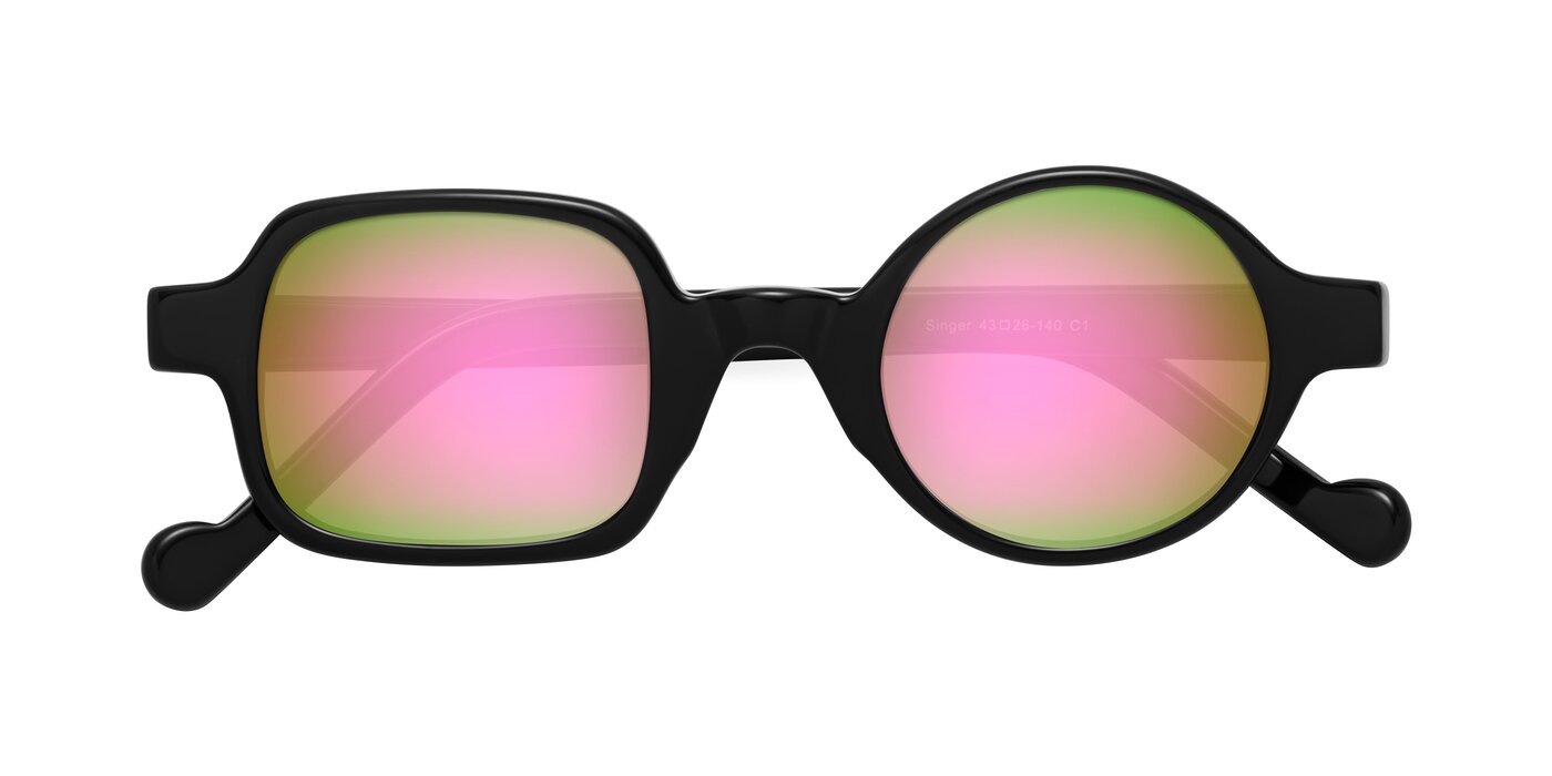 Singer - Black Flash Mirrored Sunglasses