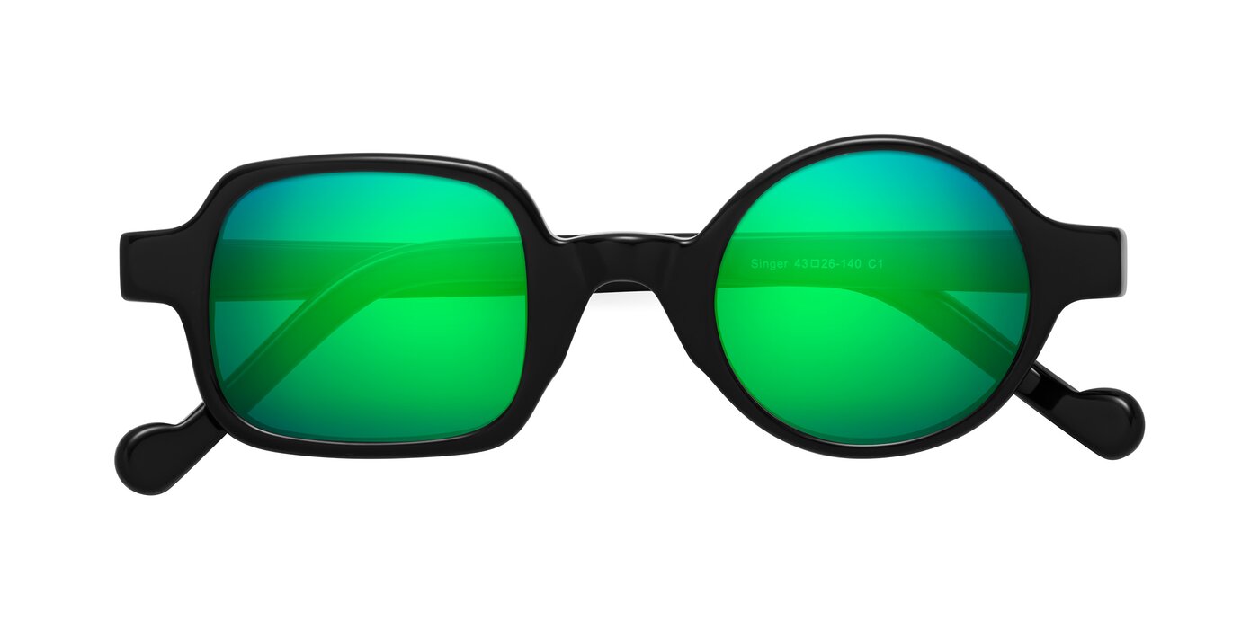 Singer - Black Flash Mirrored Sunglasses