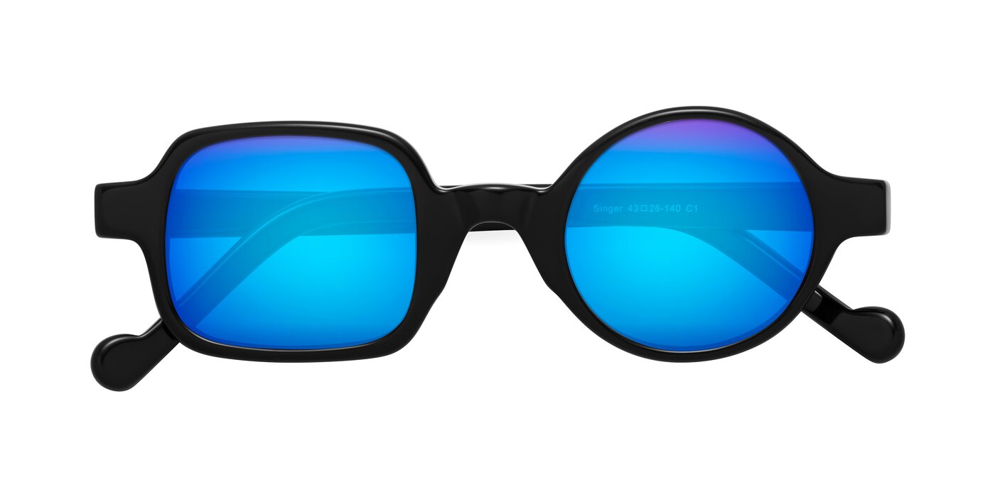 Singer - Black Flash Mirrored Sunglasses