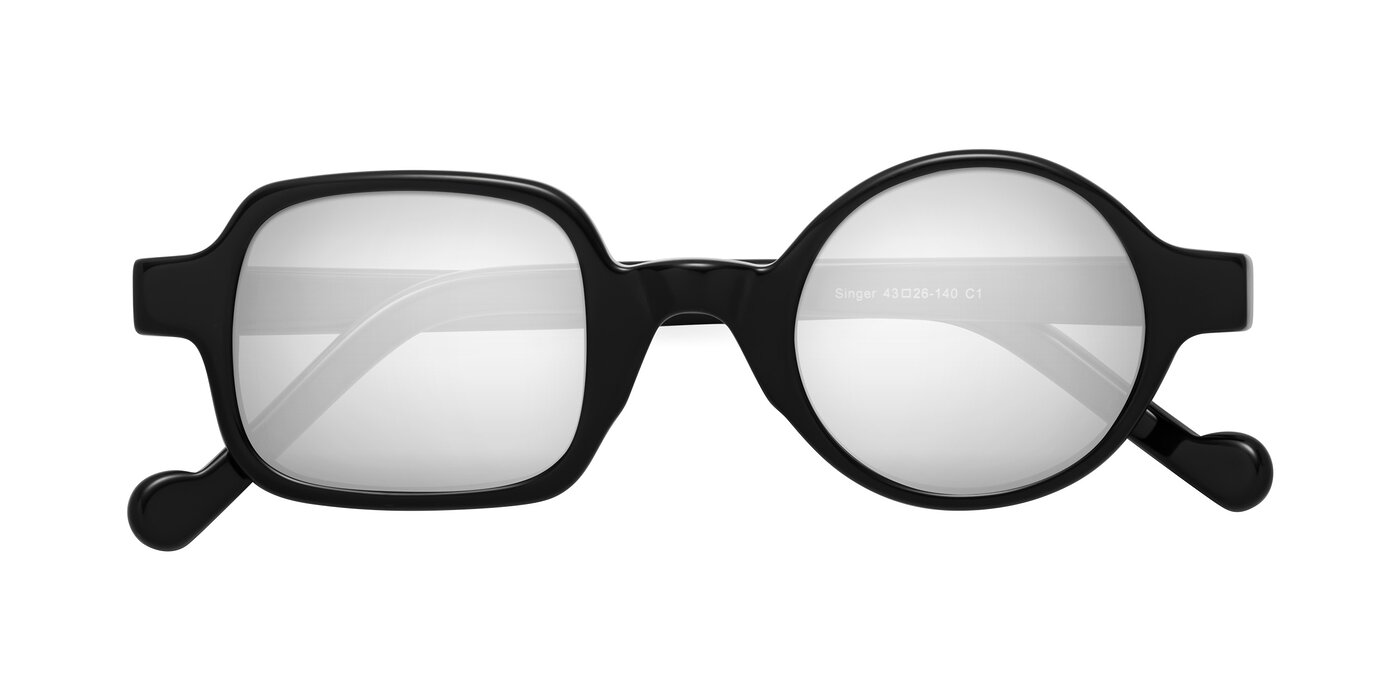 Singer - Black Flash Mirrored Sunglasses