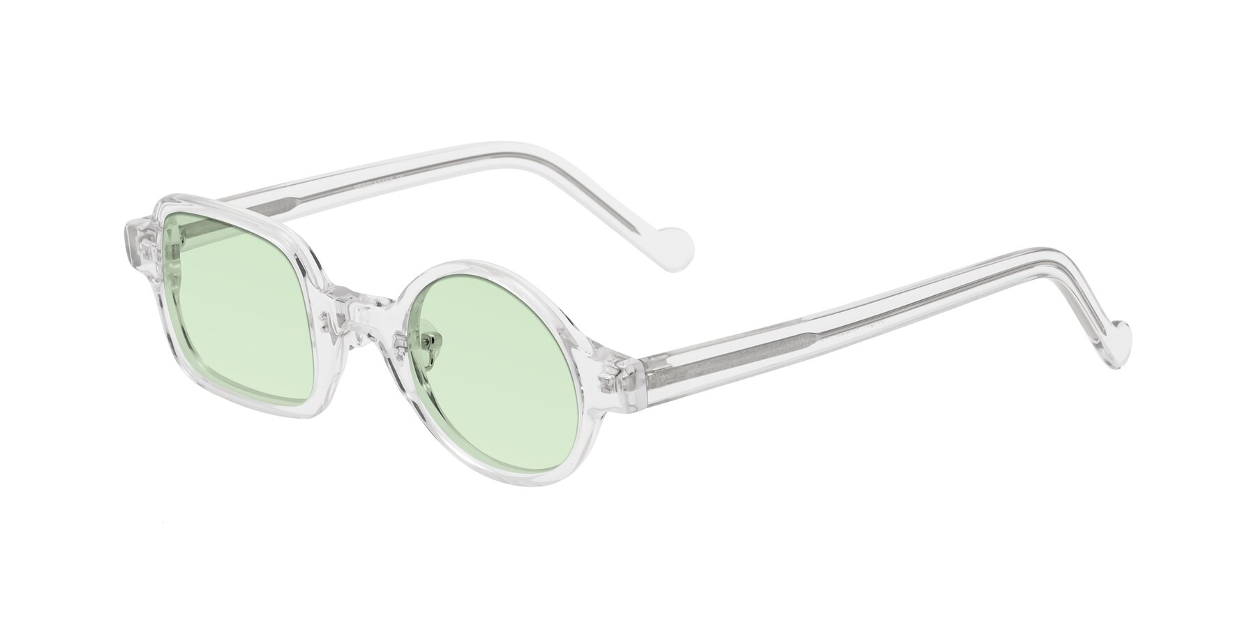 Angle of Singer in Clear with Light Green Tinted Lenses