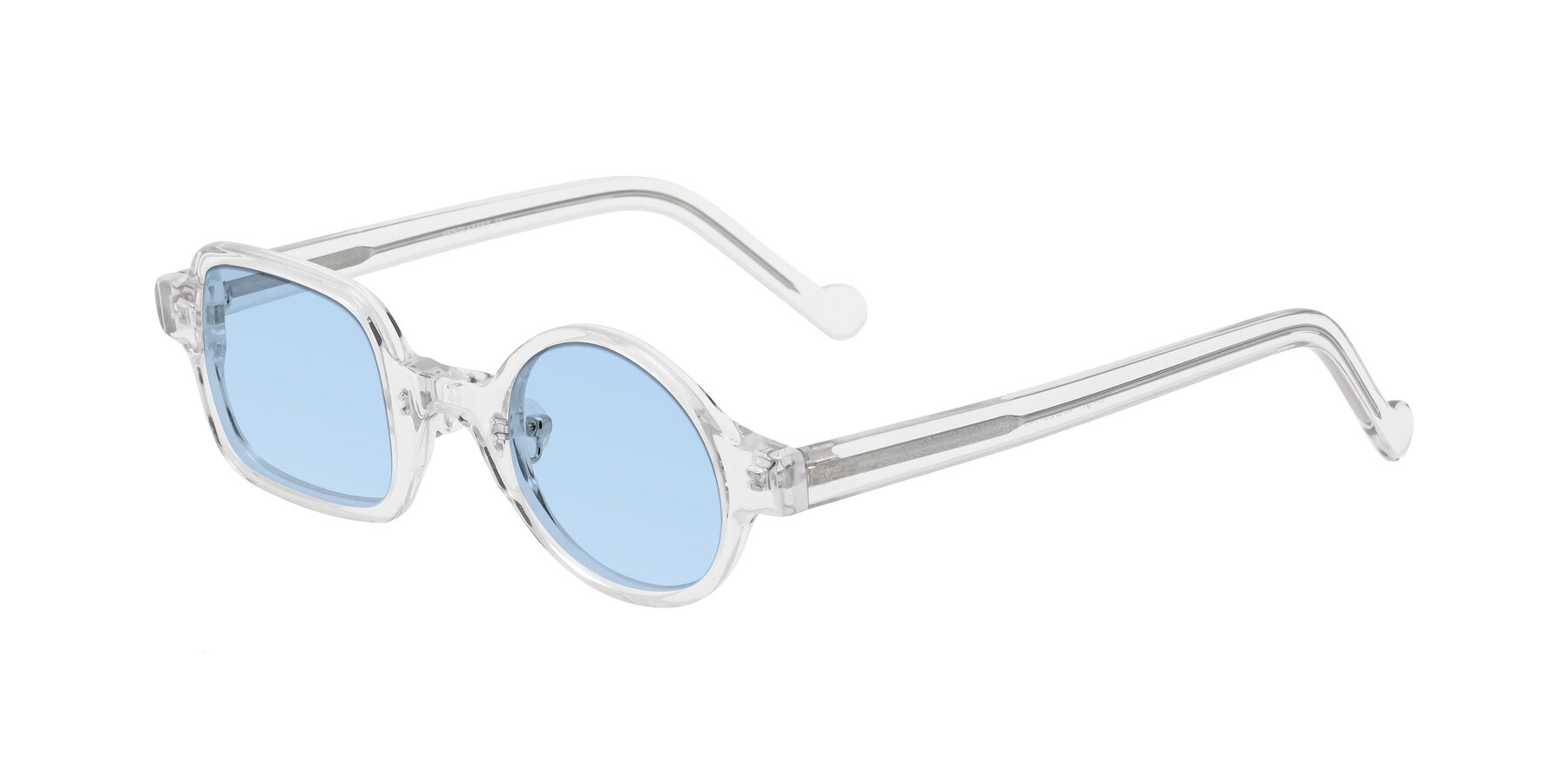 Angle of Singer in Clear with Light Blue Tinted Lenses
